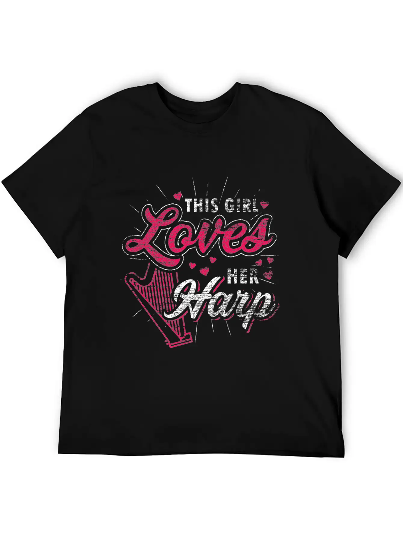 This Girl Loves Her Harp Unisex Casual T-Shirt ¨C Clean Design For Daily Comfort