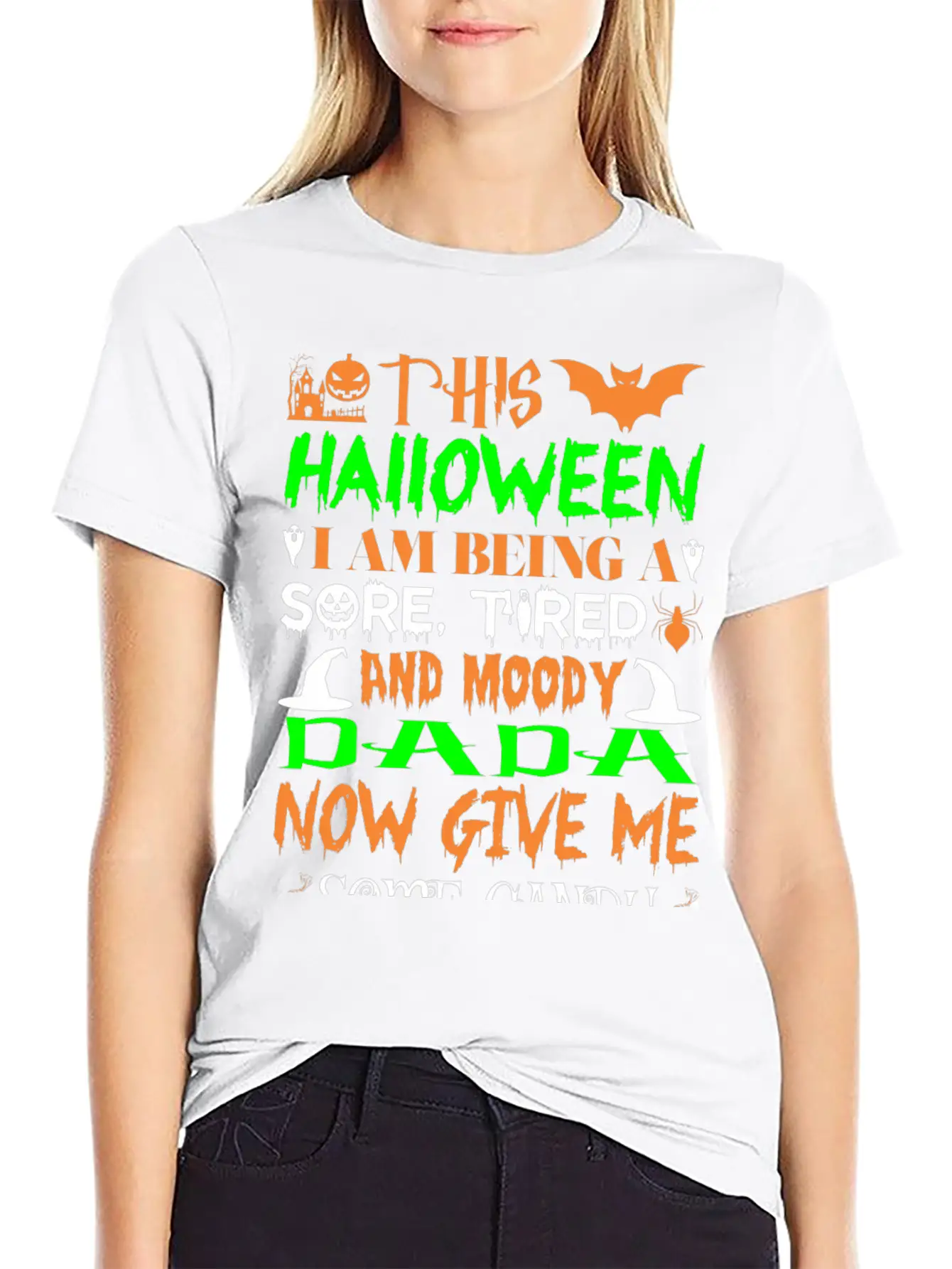 This Halloween Being Tired Moody Dada Candy Soft Cotton Short Sleeve Tee ¨C Unisex Wardrobe Staple