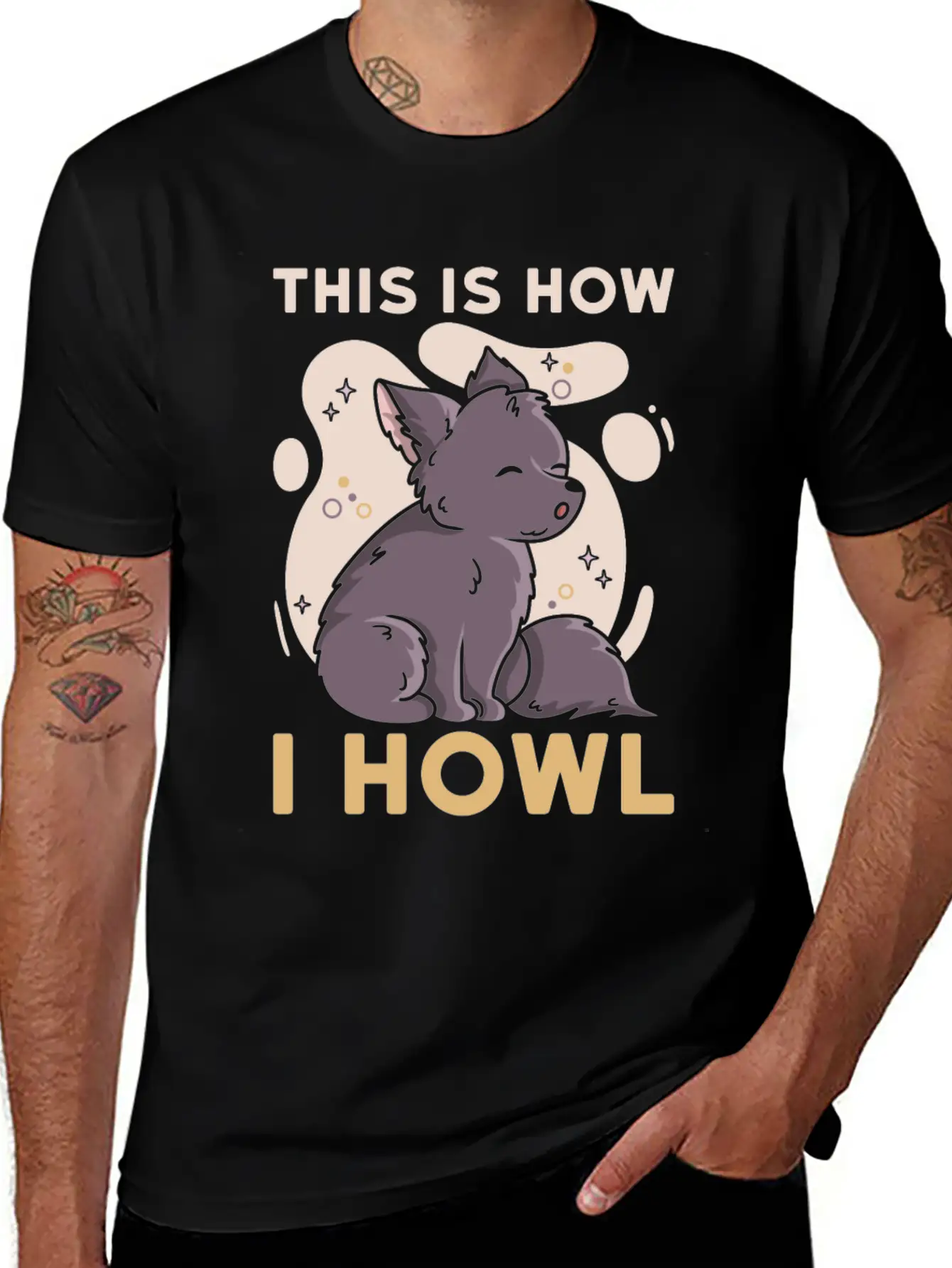 This Is How I Howl Quote For A Wolf Expert Unisex Casual T-Shirt ¨C Clean Design For Daily Comfort