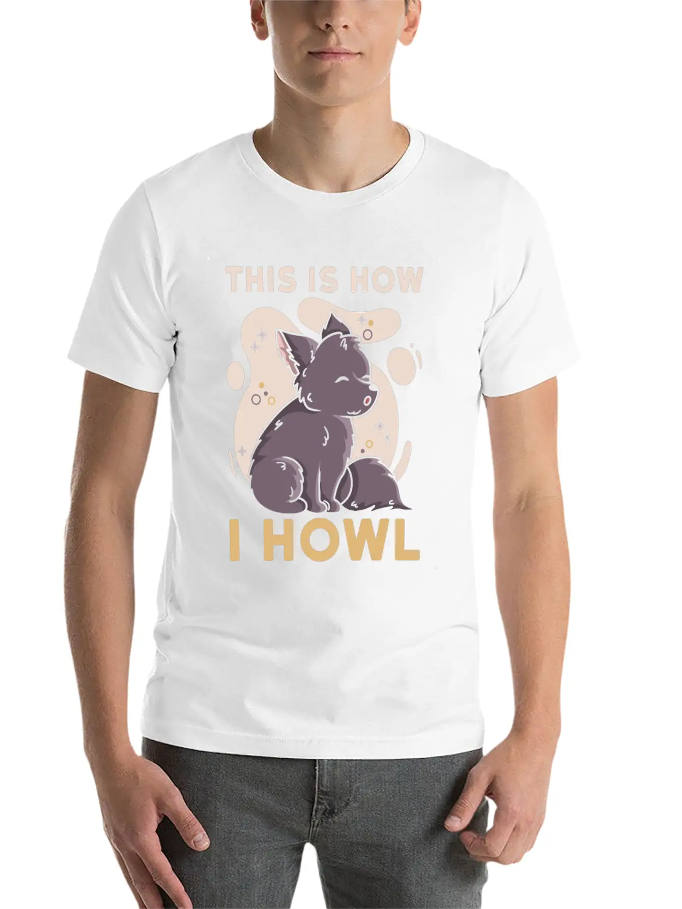 This Is How I Howl Quote For A Wolf Expert Unisex Casual T-Shirt ¨C Clean Design For Daily Comfort