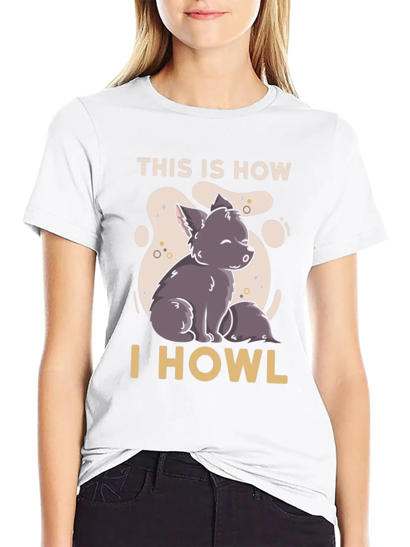 This Is How I Howl Quote For A Wolf Expert Unisex Casual T-Shirt ¨C Clean Design For Daily Comfort