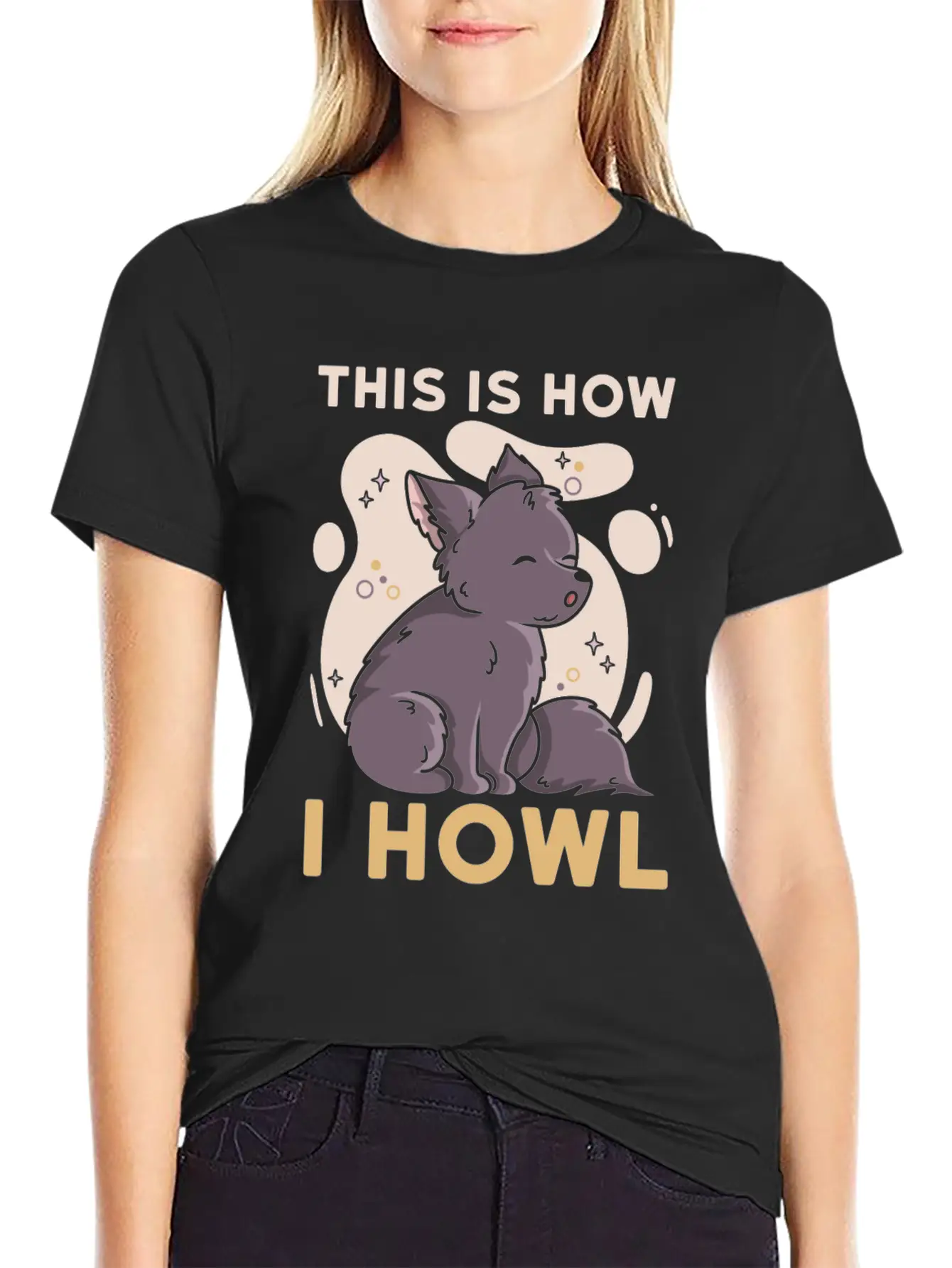 This Is How I Howl Quote For A Wolf Expert Unisex Casual T-Shirt ¨C Clean Design For Daily Comfort