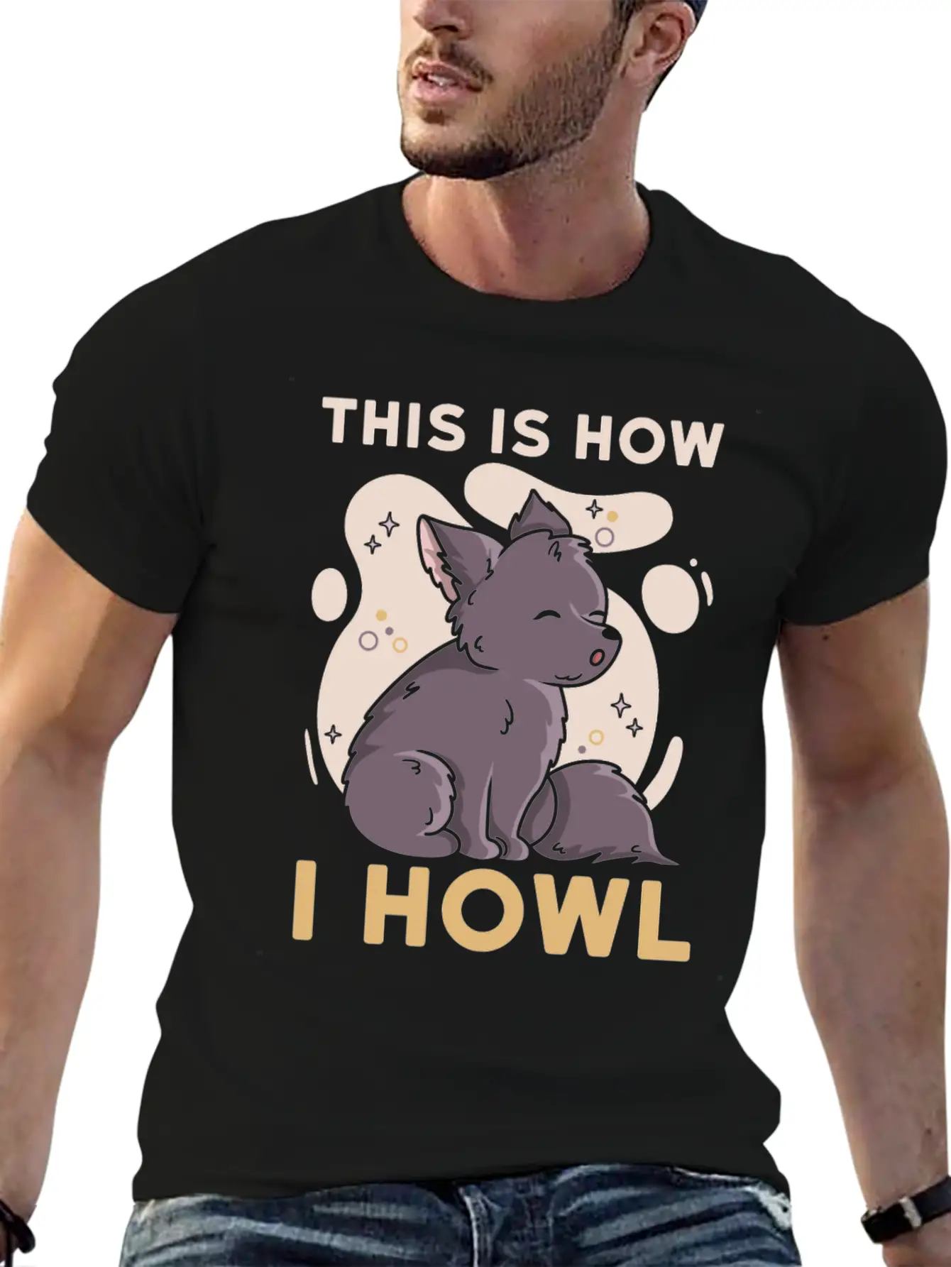 This Is How I Howl Quote For A Wolf Expert Unisex Casual T-Shirt ¨C Clean Design For Daily Comfort