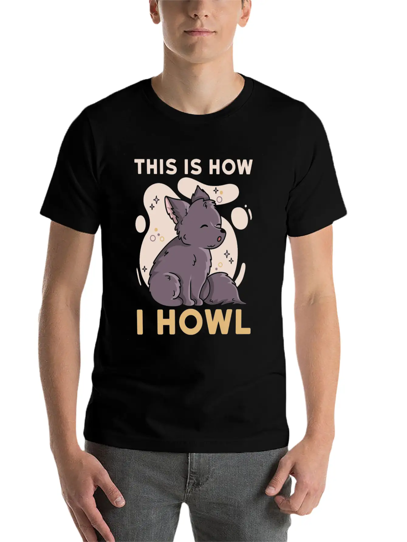 This Is How I Howl Quote For A Wolf Expert Unisex Casual T-Shirt ¨C Clean Design For Daily Comfort
