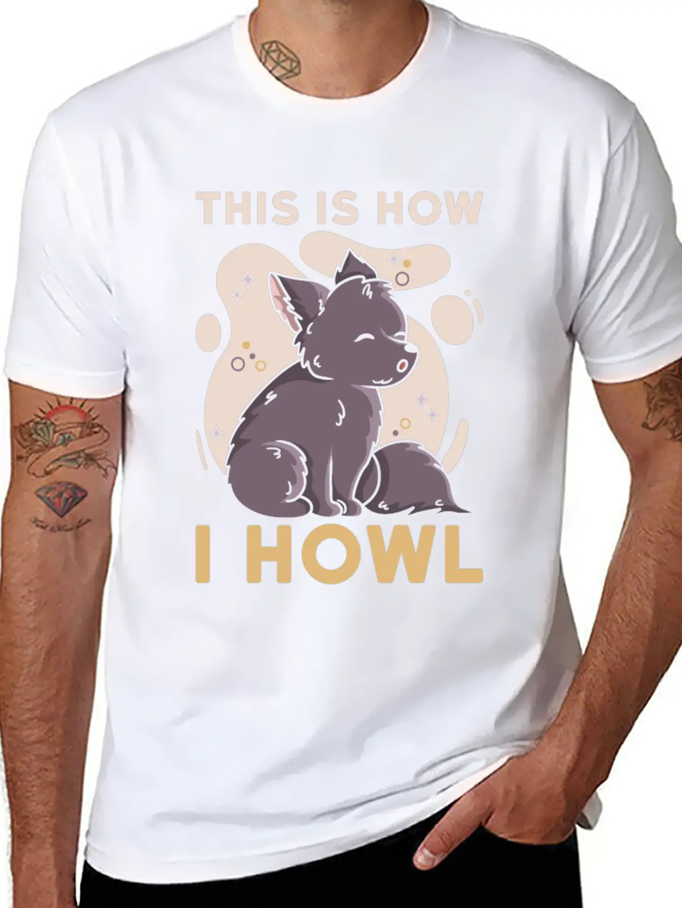 This Is How I Howl Quote For A Wolf Expert Unisex Casual T-Shirt ¨C Clean Design For Daily Comfort