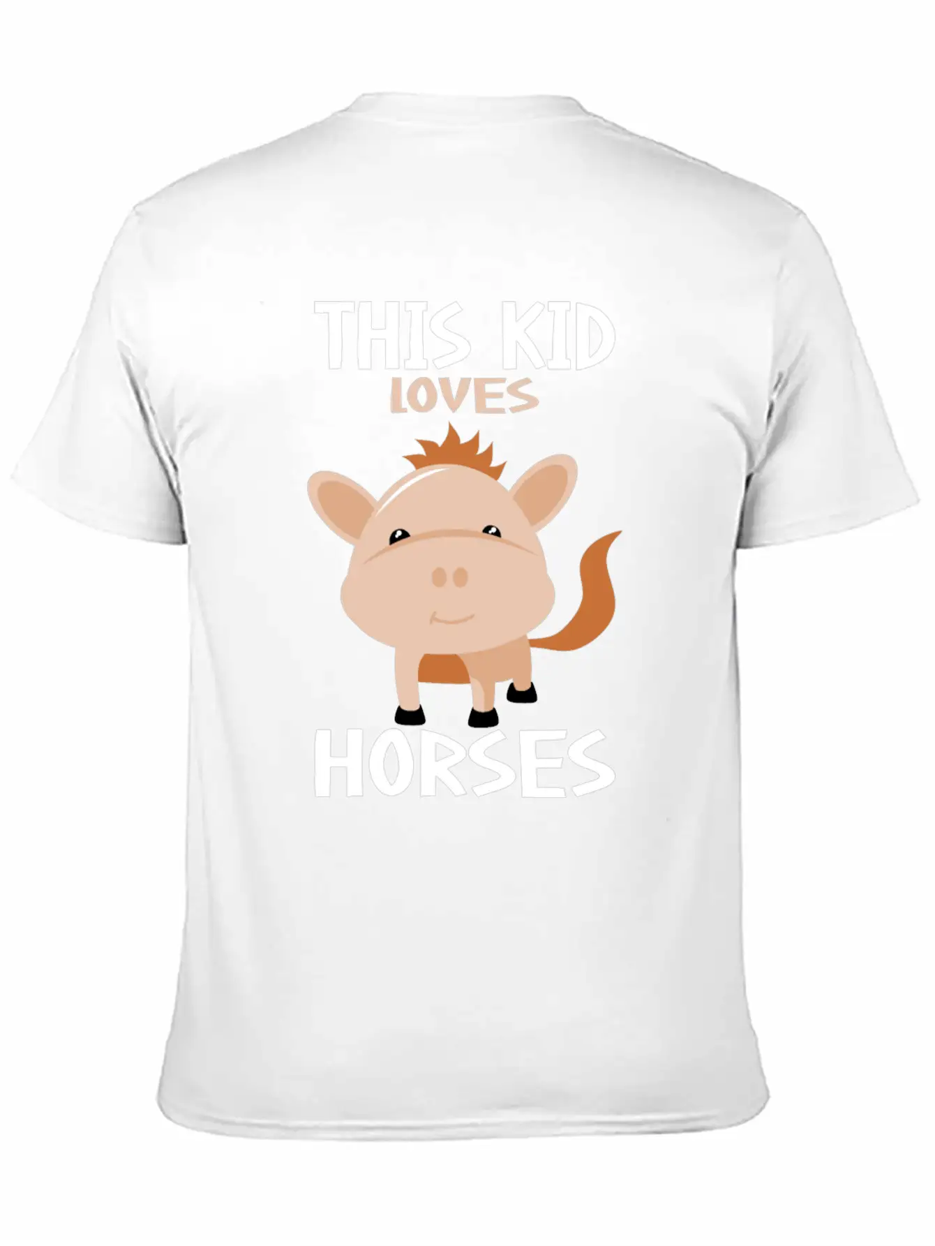 This Kid Loves Horses I Children's Horse Motif Basic Graphic T-Shirt ¨C Daily Comfort In Soft Cotton