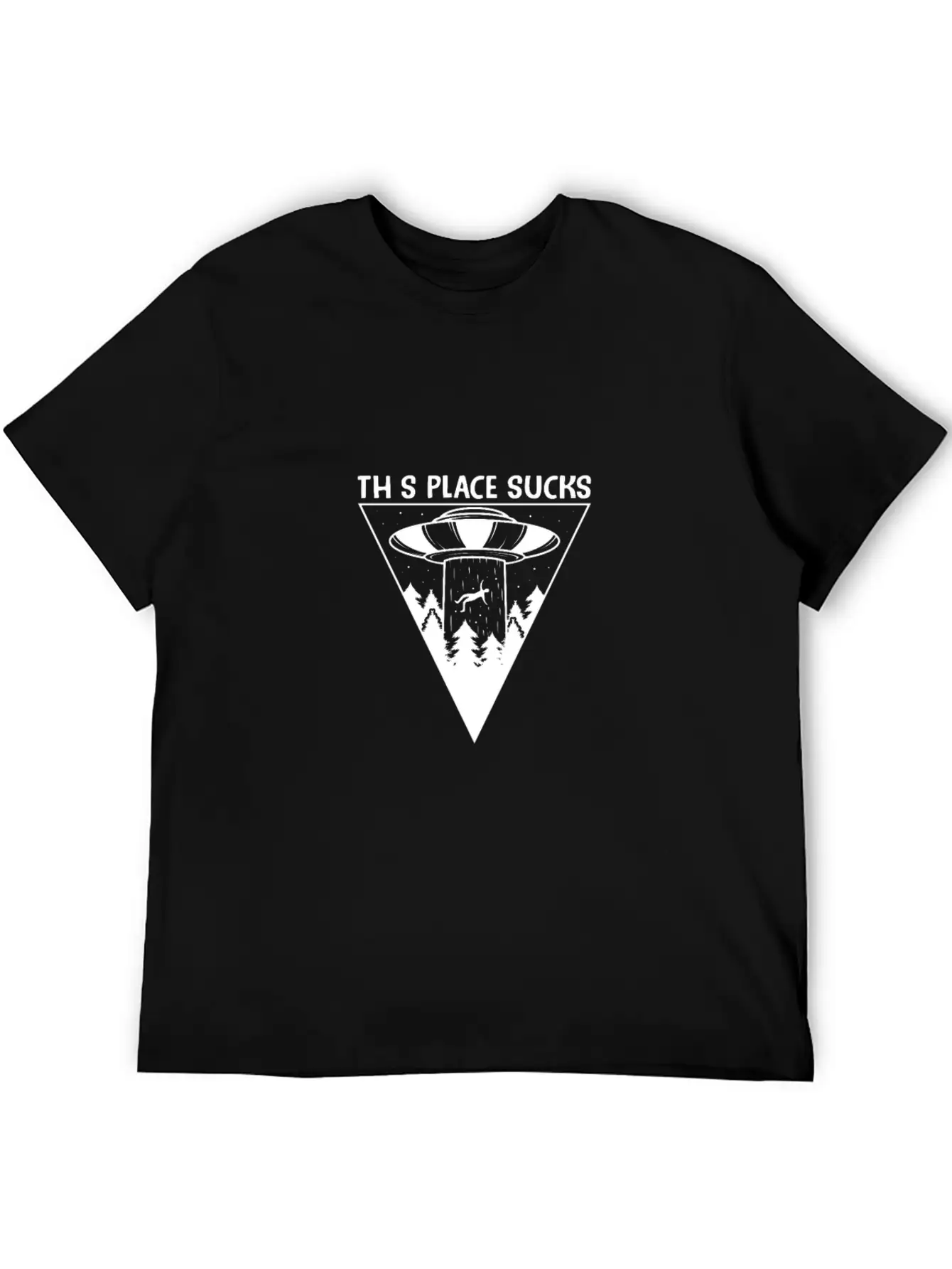 This Place Sucks Alien Science Shirt Design Basic Graphic T-Shirt ¨C Daily Comfort In Soft Cotton