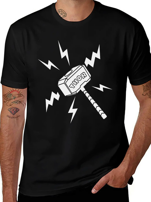 Thor Hammer With The Text 'THOR' Unisex Casual T-Shirt ¨C Clean Design For Daily Comfort