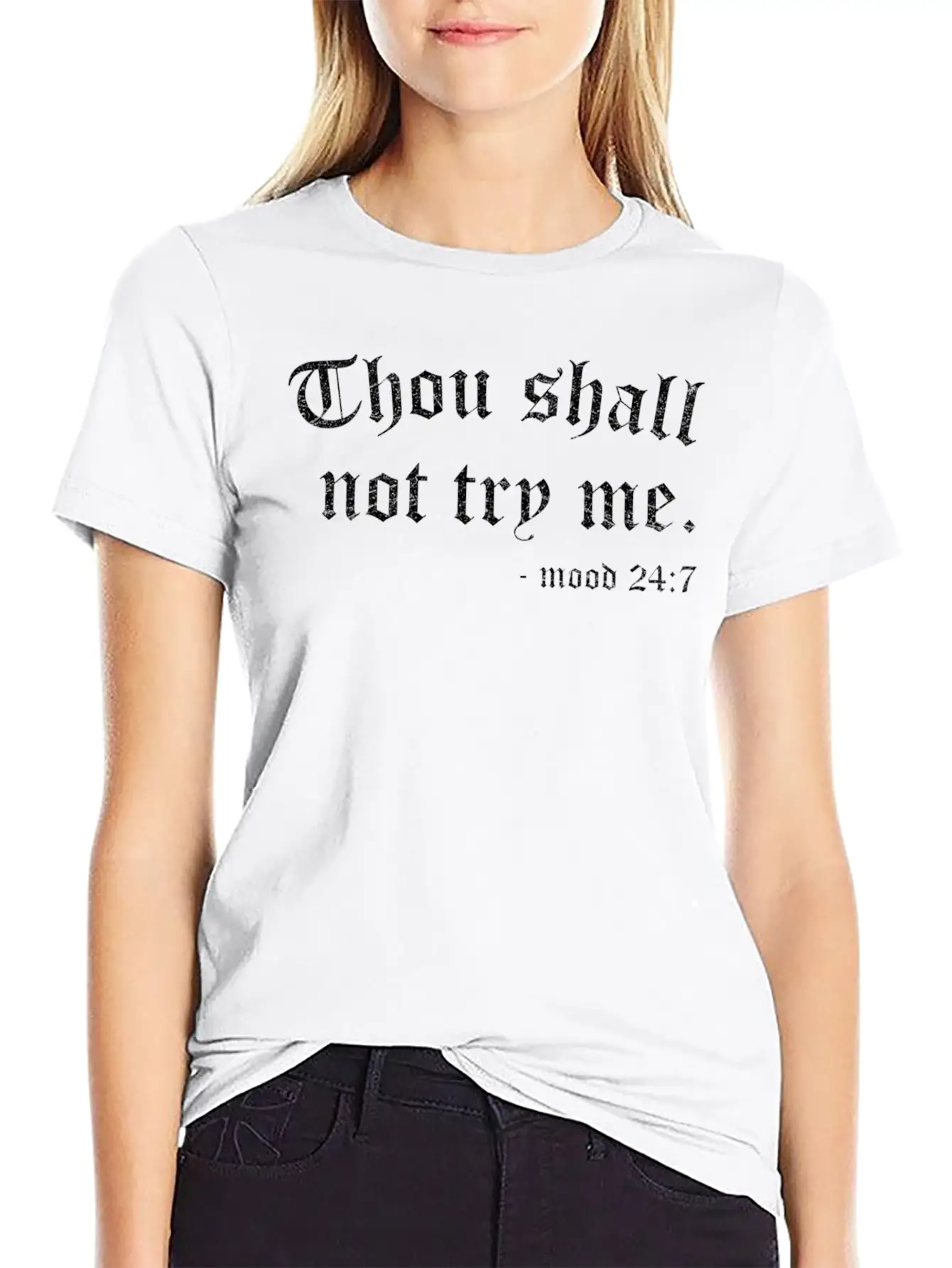 Thou Shalt Not Try Me For And Essential Cotton Tee For Daily Outfits ¨C Unisex Style