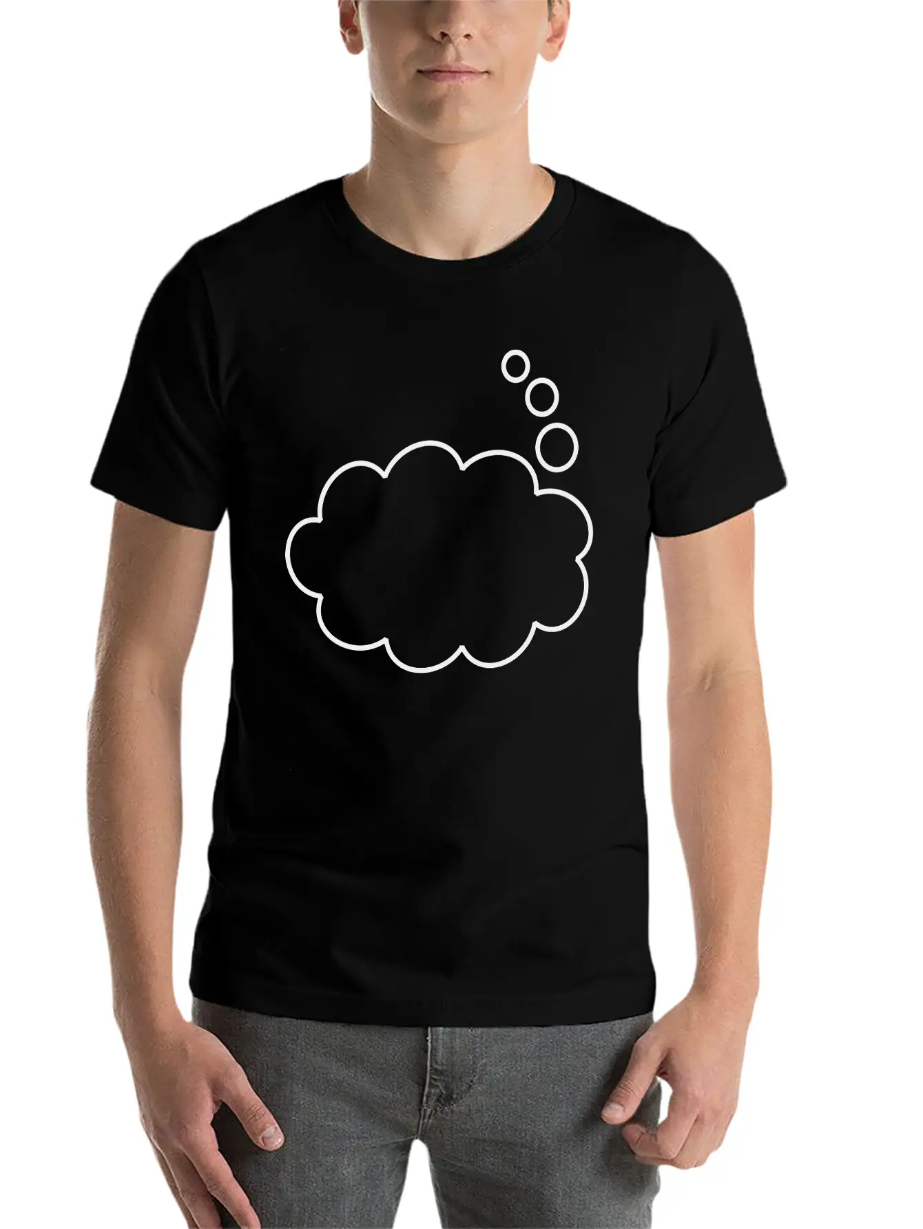 Thought Balloon (outline) Soft Cotton Short Sleeve Tee ¨C Unisex Wardrobe Staple