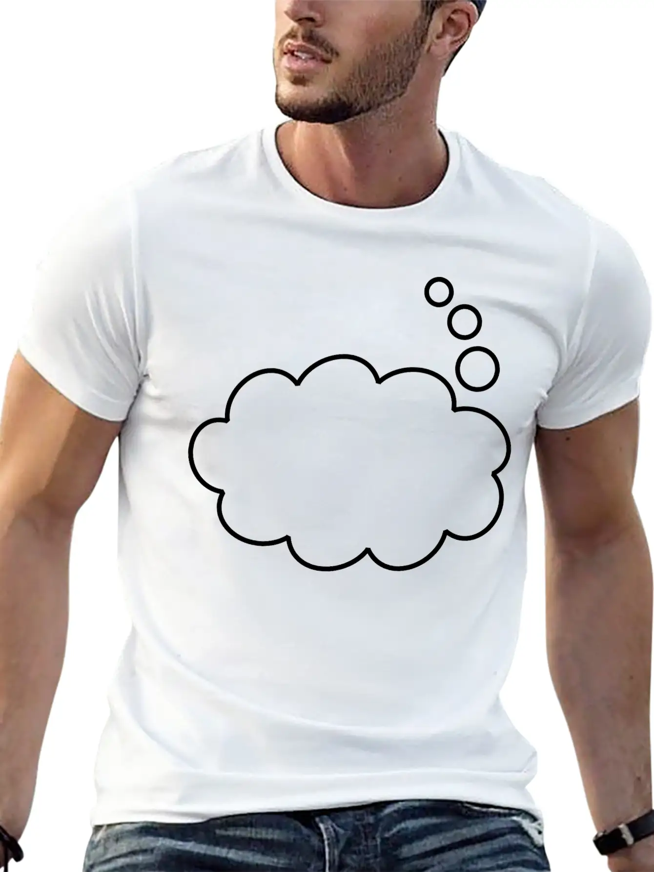 Thought Balloon (outline) Soft Cotton Short Sleeve Tee ¨C Unisex Wardrobe Staple