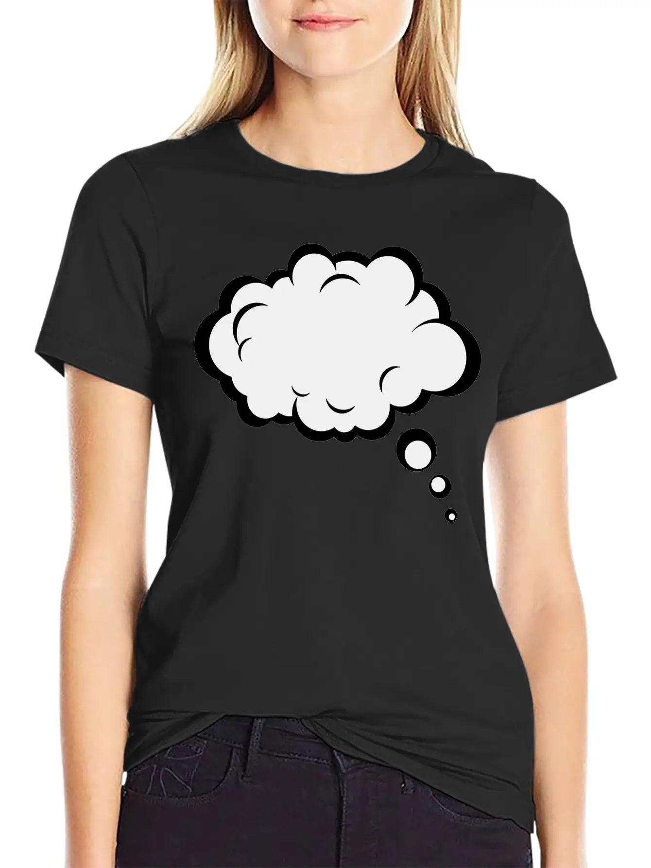 Thought Bubble Essential Cotton Tee For Daily Outfits ¨C Unisex Style