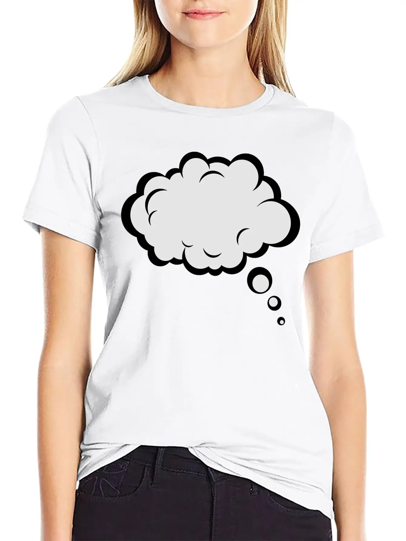 Thought Bubble Essential Cotton Tee For Daily Outfits ¨C Unisex Style