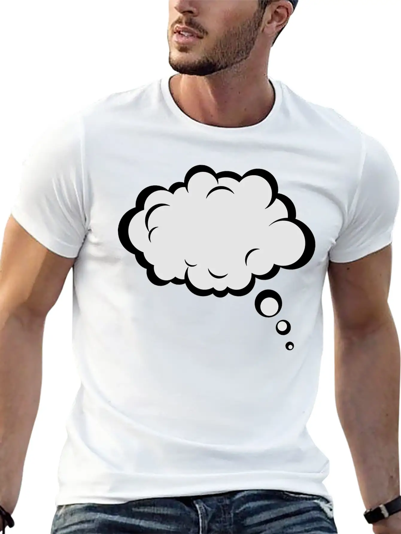 Thought Bubble Essential Cotton Tee For Daily Outfits ¨C Unisex Style