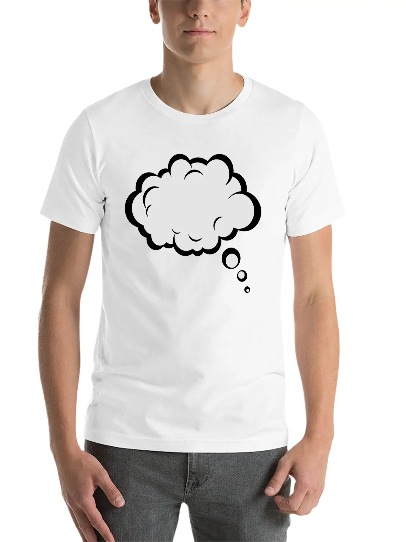 Thought Bubble Essential Cotton Tee For Daily Outfits ¨C Unisex Style