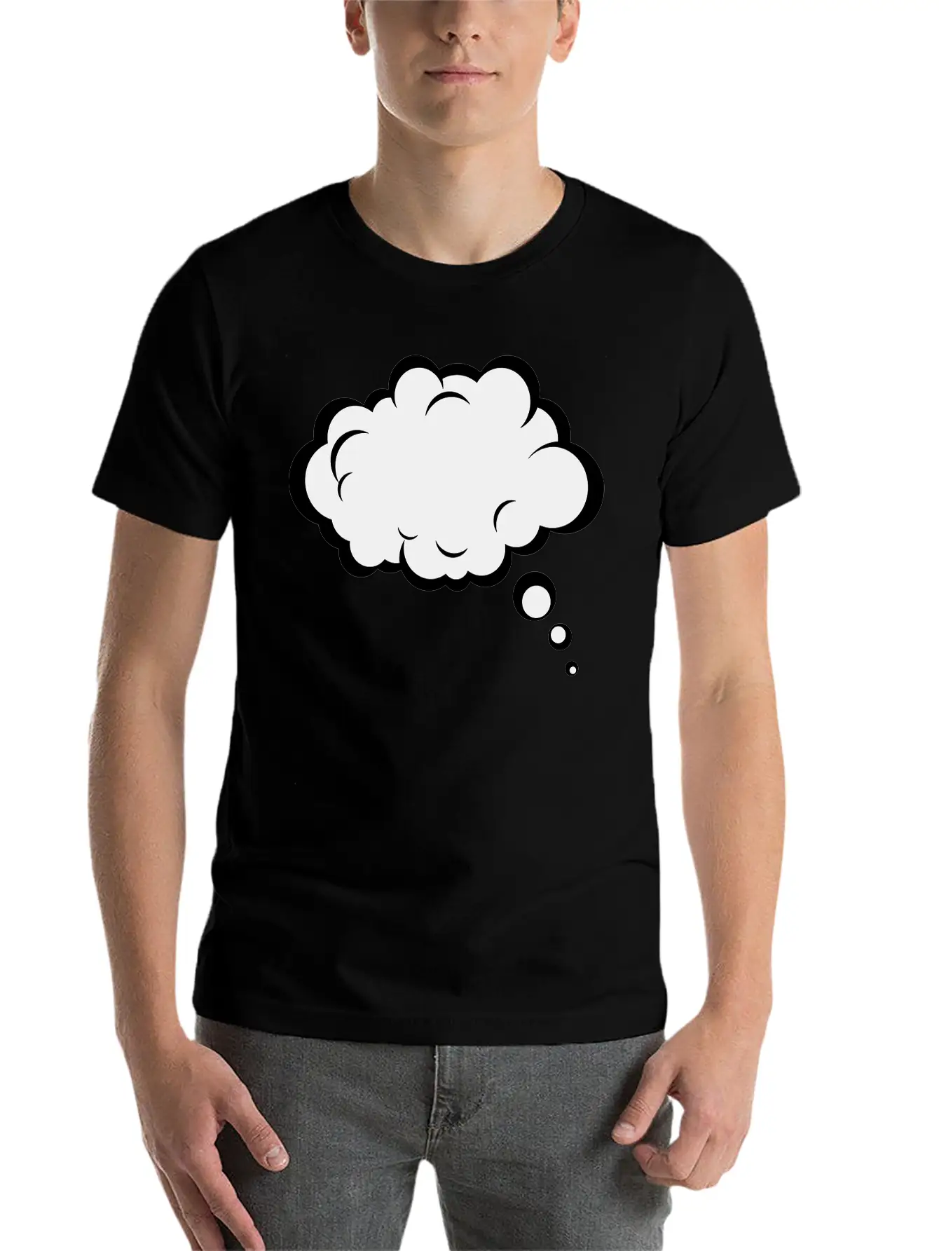 Thought Bubble Essential Cotton Tee For Daily Outfits ¨C Unisex Style