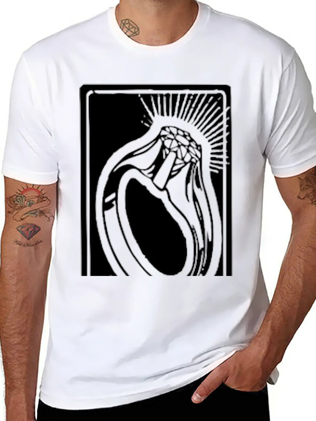 Three Rings Essential Cotton Tee For Daily Outfits ¨C Unisex Style