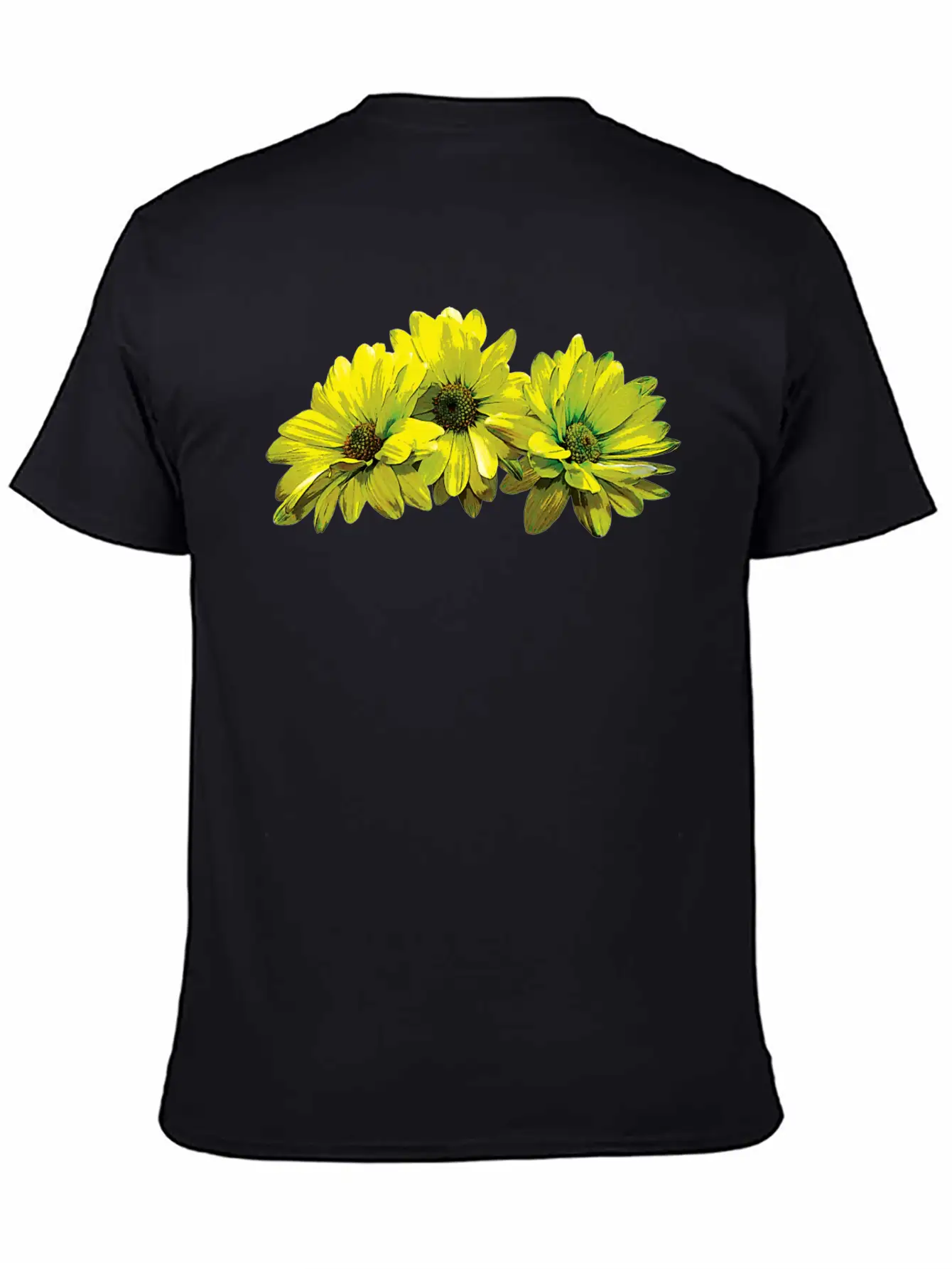 Three Yellow Daisies Essential Cotton Tee For Daily Outfits ¨C Unisex Style
