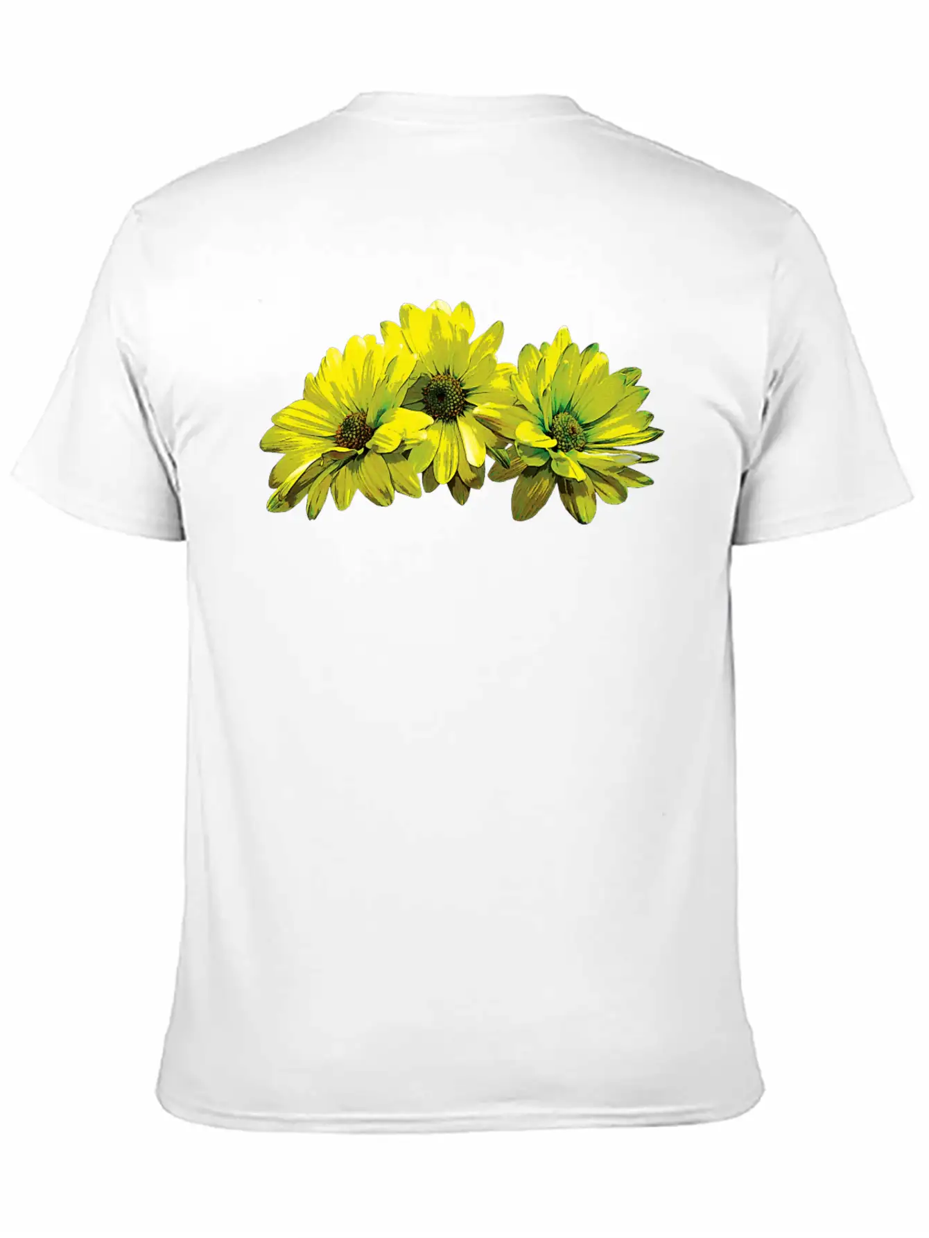 Three Yellow Daisies Essential Cotton Tee For Daily Outfits ¨C Unisex Style