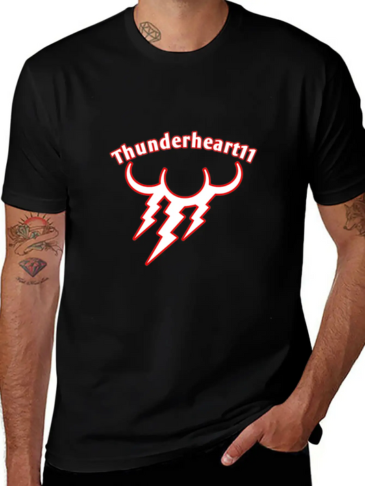 Thunder Red/White Logo Basic Graphic T-Shirt ¨C Daily Comfort In Soft Cotton
