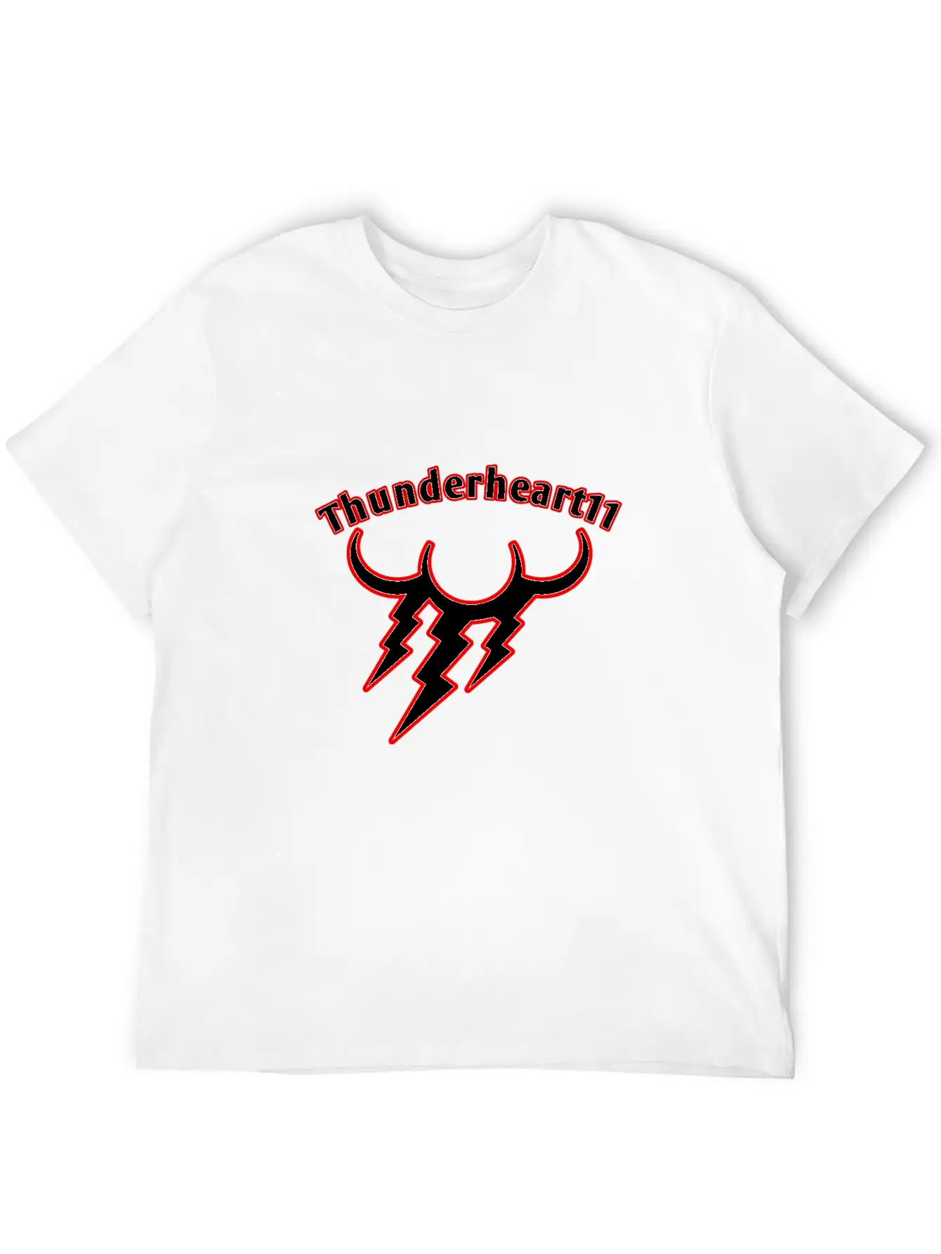 Thunder Red/White Logo Basic Graphic T-Shirt ¨C Daily Comfort In Soft Cotton