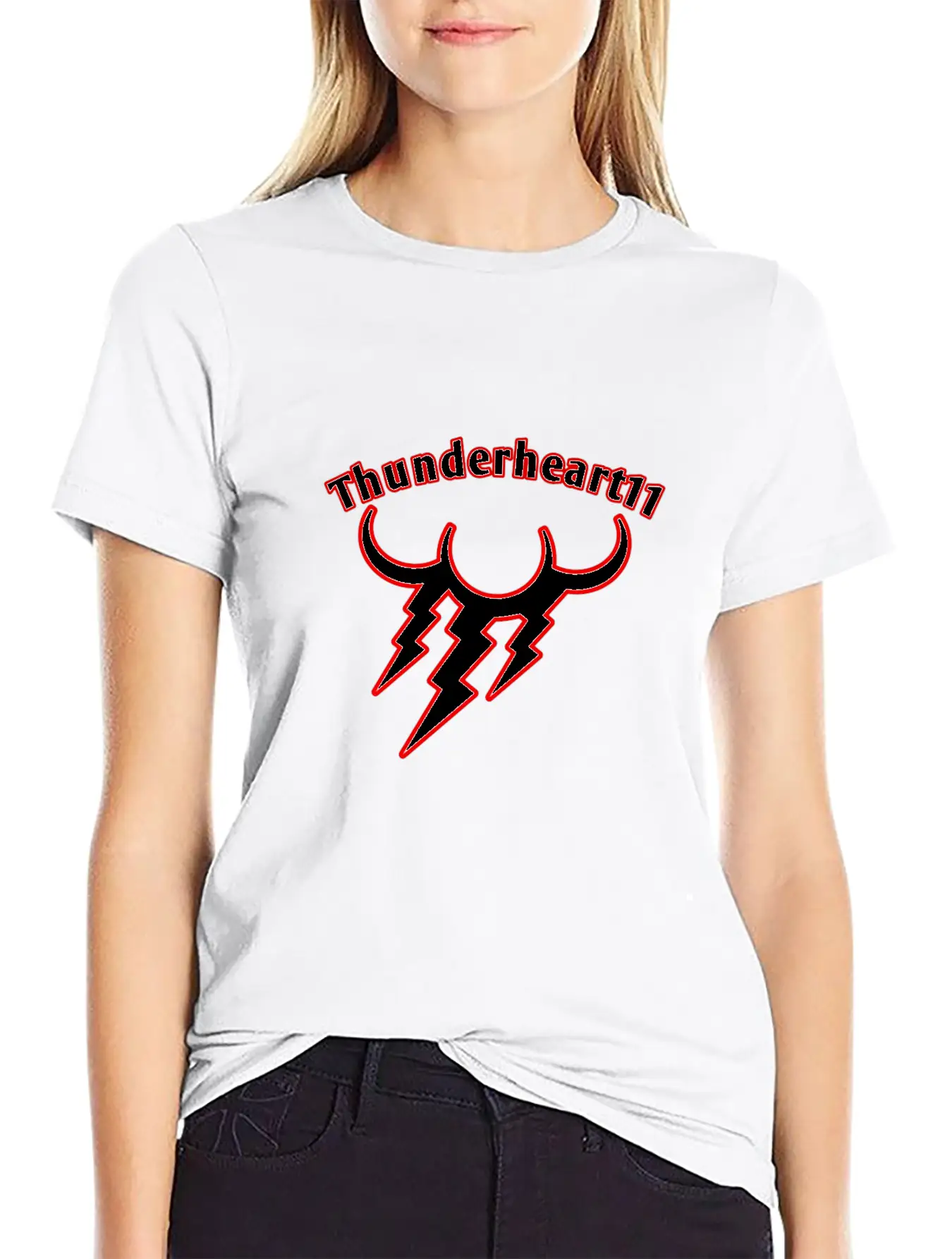 Thunder Red/White Logo Basic Graphic T-Shirt ¨C Daily Comfort In Soft Cotton