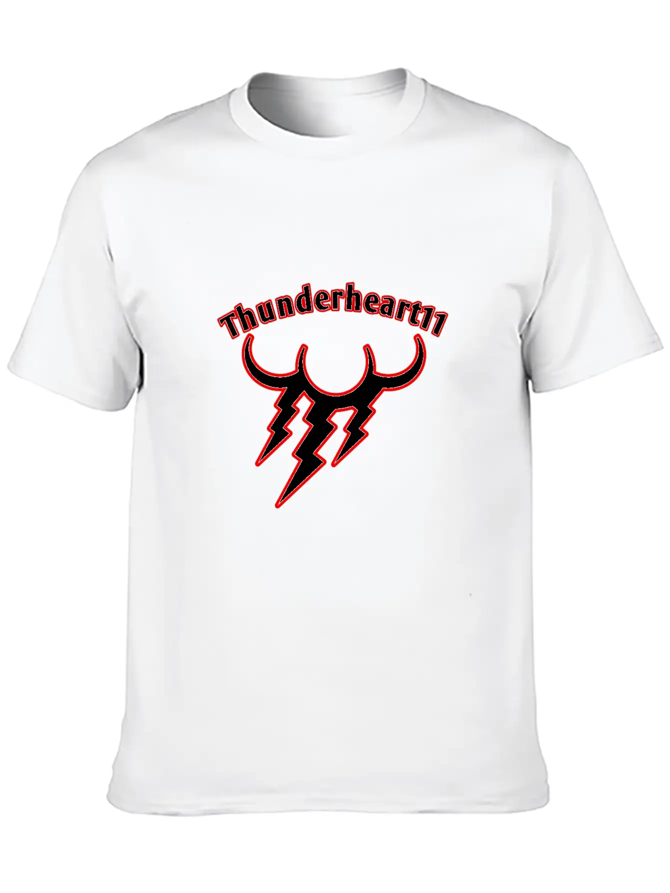 Thunder Red/White Logo Basic Graphic T-Shirt ¨C Daily Comfort In Soft Cotton