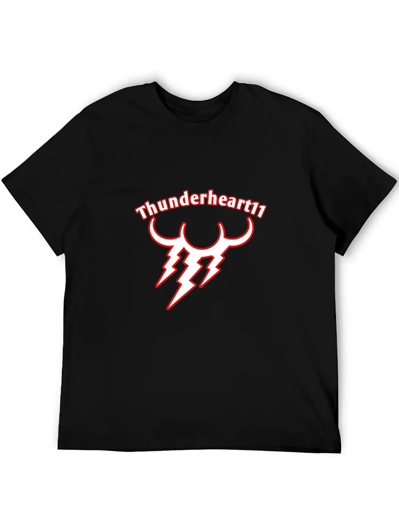 Thunder Red/White Logo Basic Graphic T-Shirt ¨C Daily Comfort In Soft Cotton