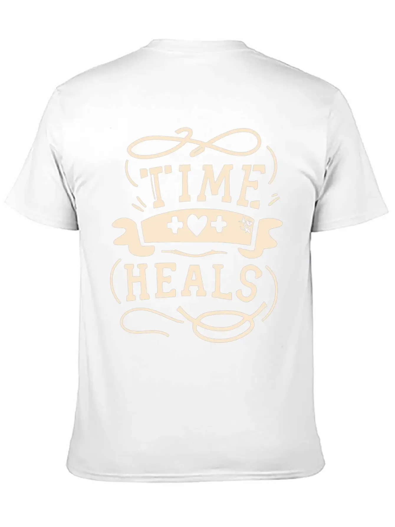 Time Heals Inspiration Quote Wisdom Gift Essential Cotton Tee For Daily Outfits ¨C Unisex Style