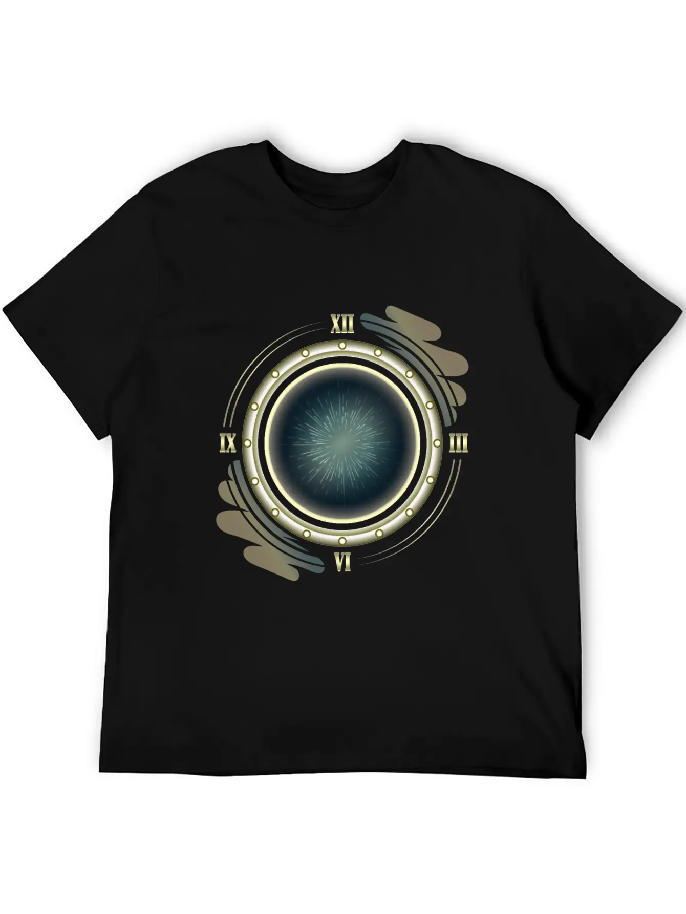 Time Travel Portal Basic Graphic T-Shirt ¨C Daily Comfort In Soft Cotton