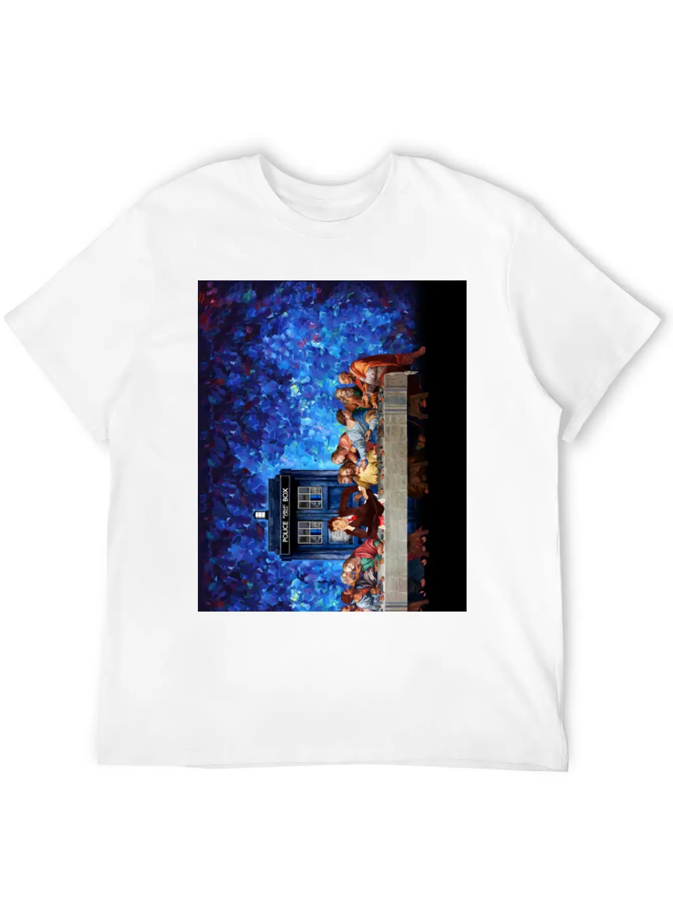 Time Traveller Lost In The Last Supper Phone Case Basic Graphic T-Shirt ¨C Daily Comfort In Soft Cotton