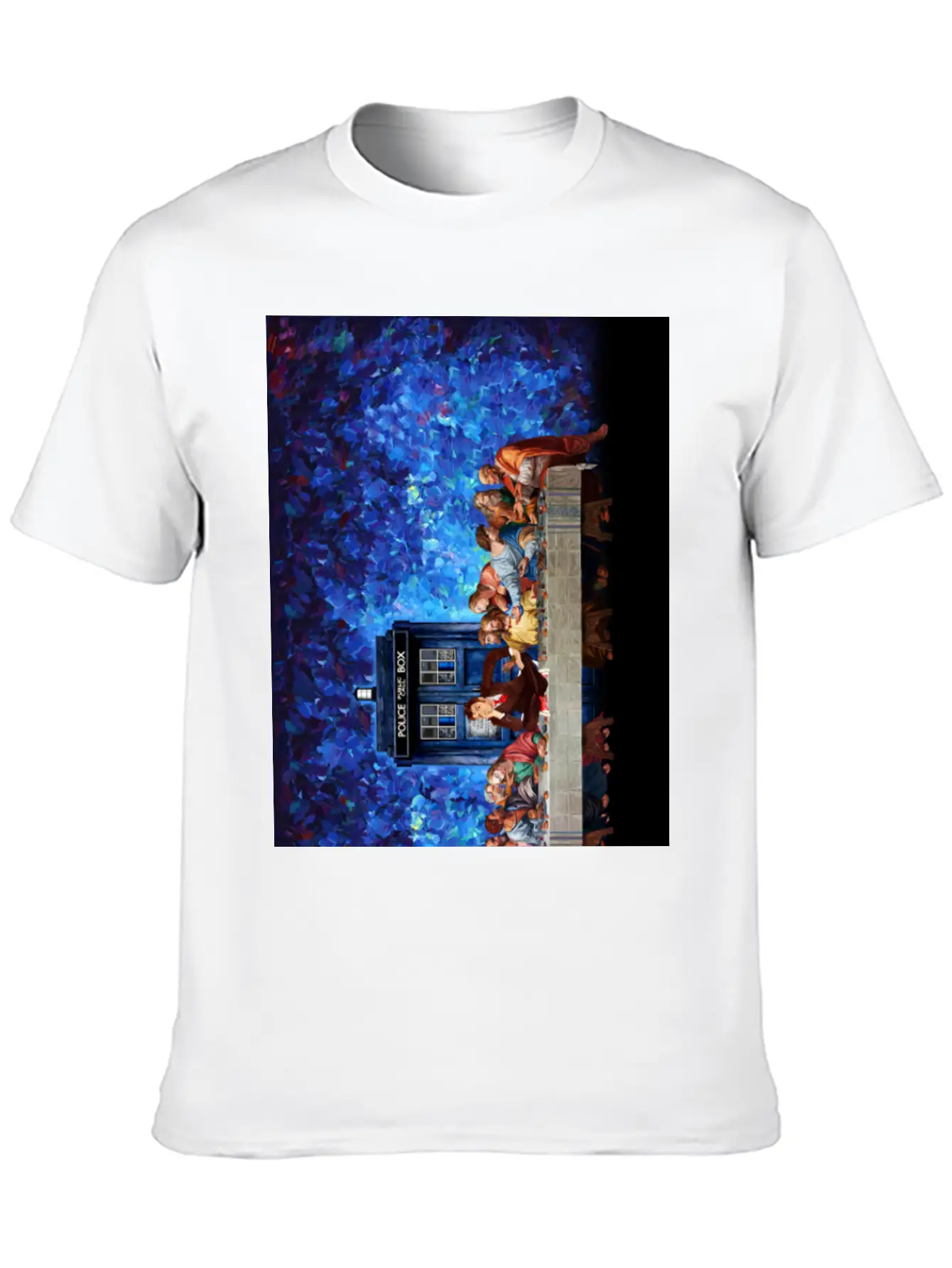 Time Traveller Lost In The Last Supper Phone Case Basic Graphic T-Shirt ¨C Daily Comfort In Soft Cotton