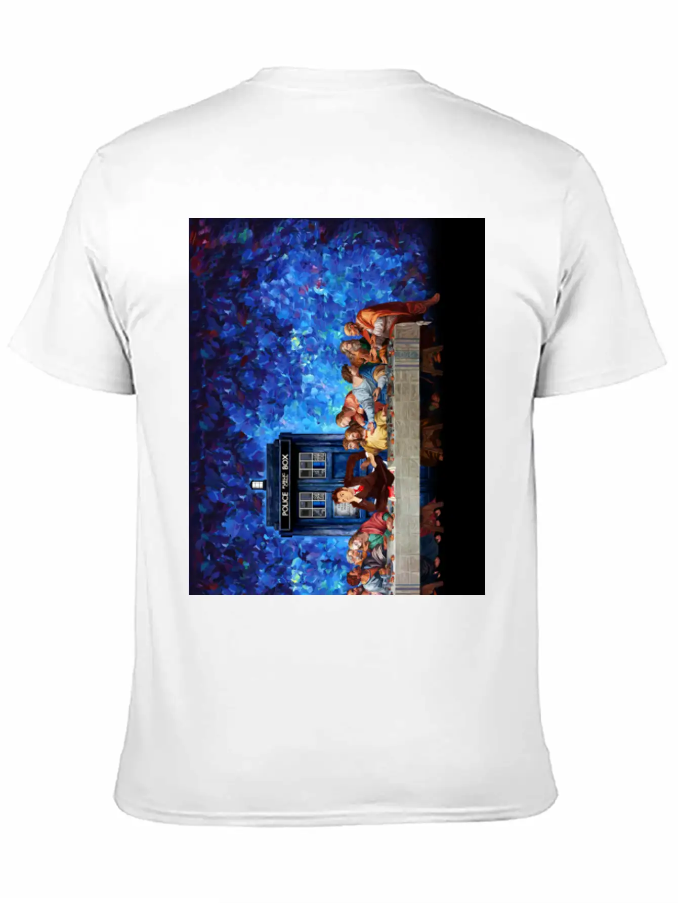 Time Traveller Lost In The Last Supper Phone Case Basic Graphic T-Shirt ¨C Daily Comfort In Soft Cotton