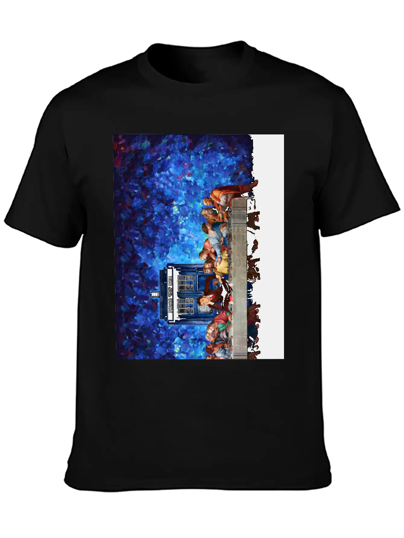 Time Traveller Lost In The Last Supper Phone Case Basic Graphic T-Shirt ¨C Daily Comfort In Soft Cotton