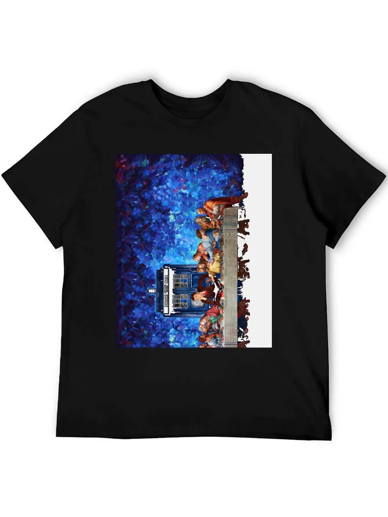 Time Traveller Lost In The Last Supper Phone Case Basic Graphic T-Shirt ¨C Daily Comfort In Soft Cotton