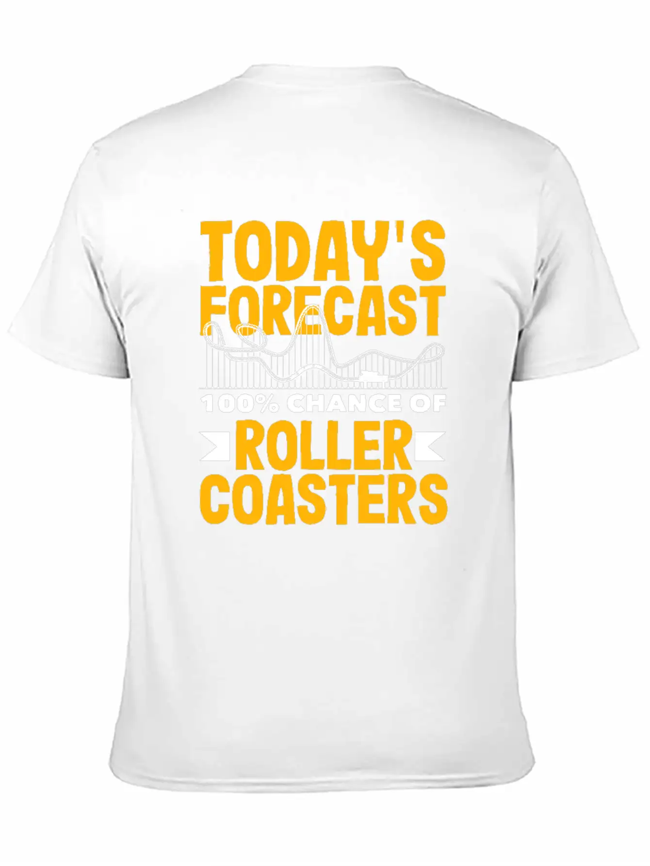 Today's Forecast 100% Chance Of Roller Coasters Soft Cotton Short Sleeve Tee ¨C Unisex Wardrobe Staple
