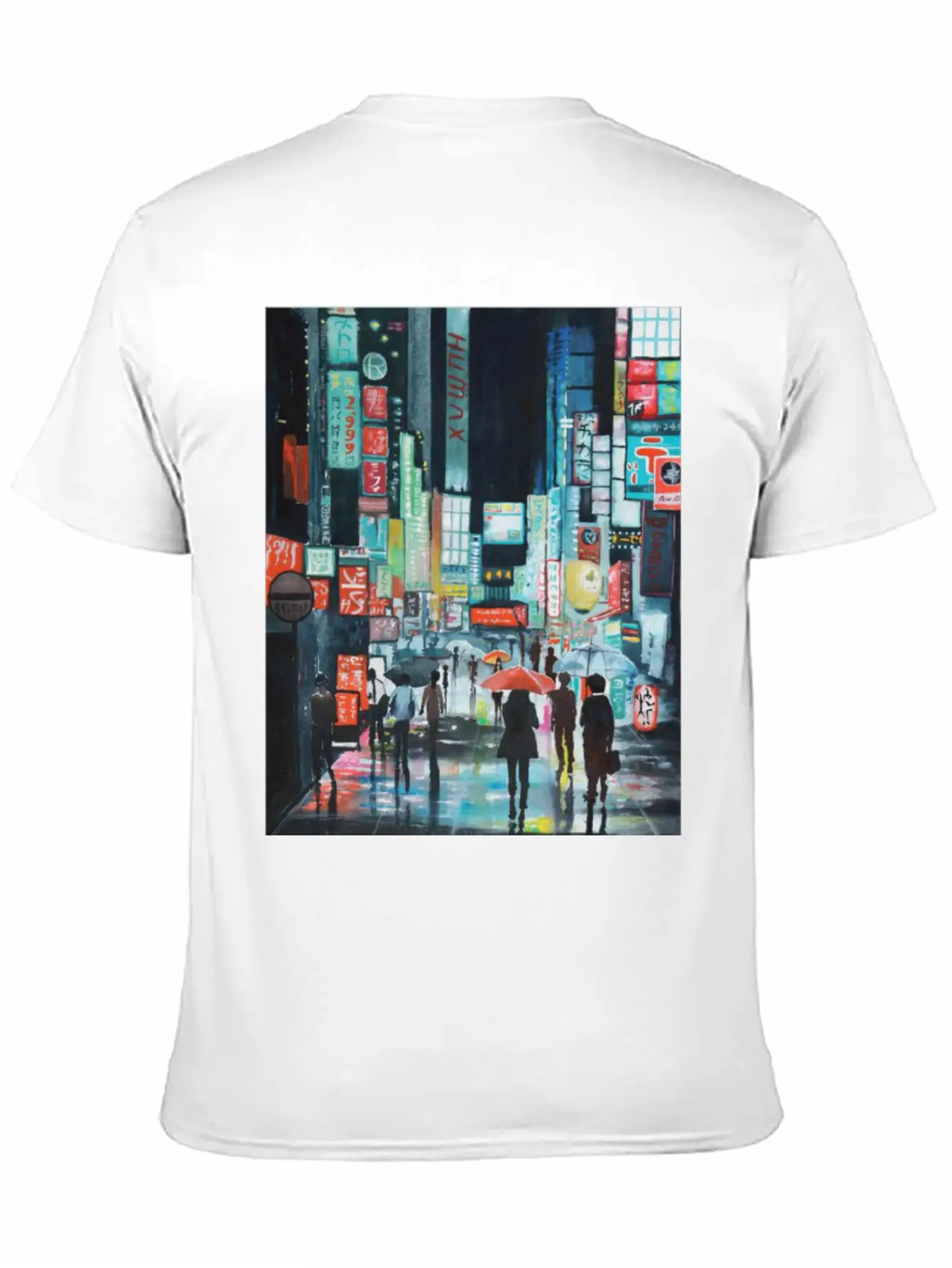 Tokyo Street Watercolor Basic Graphic T-Shirt ¨C Daily Comfort In Soft Cotton