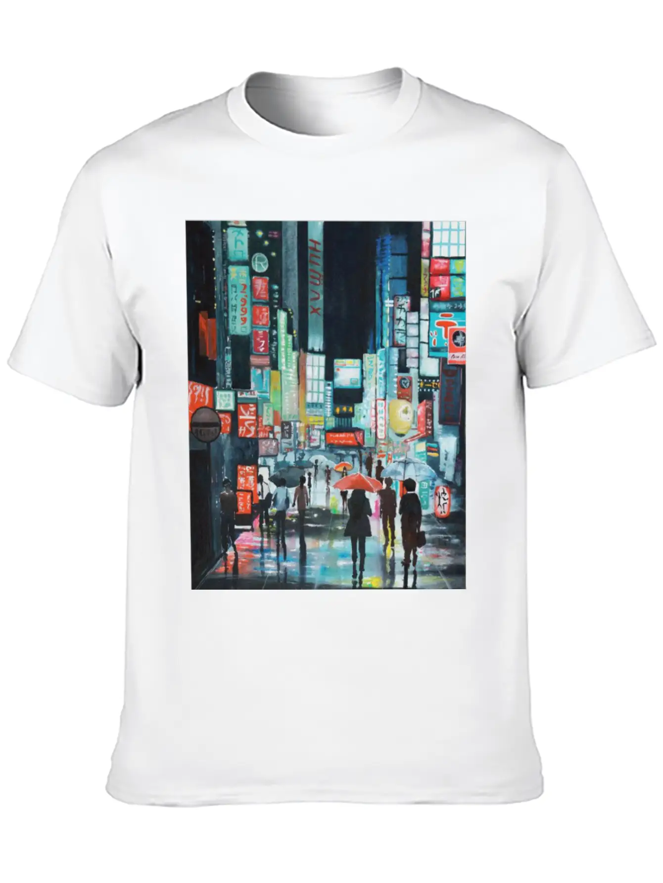 Tokyo Street Watercolor Basic Graphic T-Shirt ¨C Daily Comfort In Soft Cotton