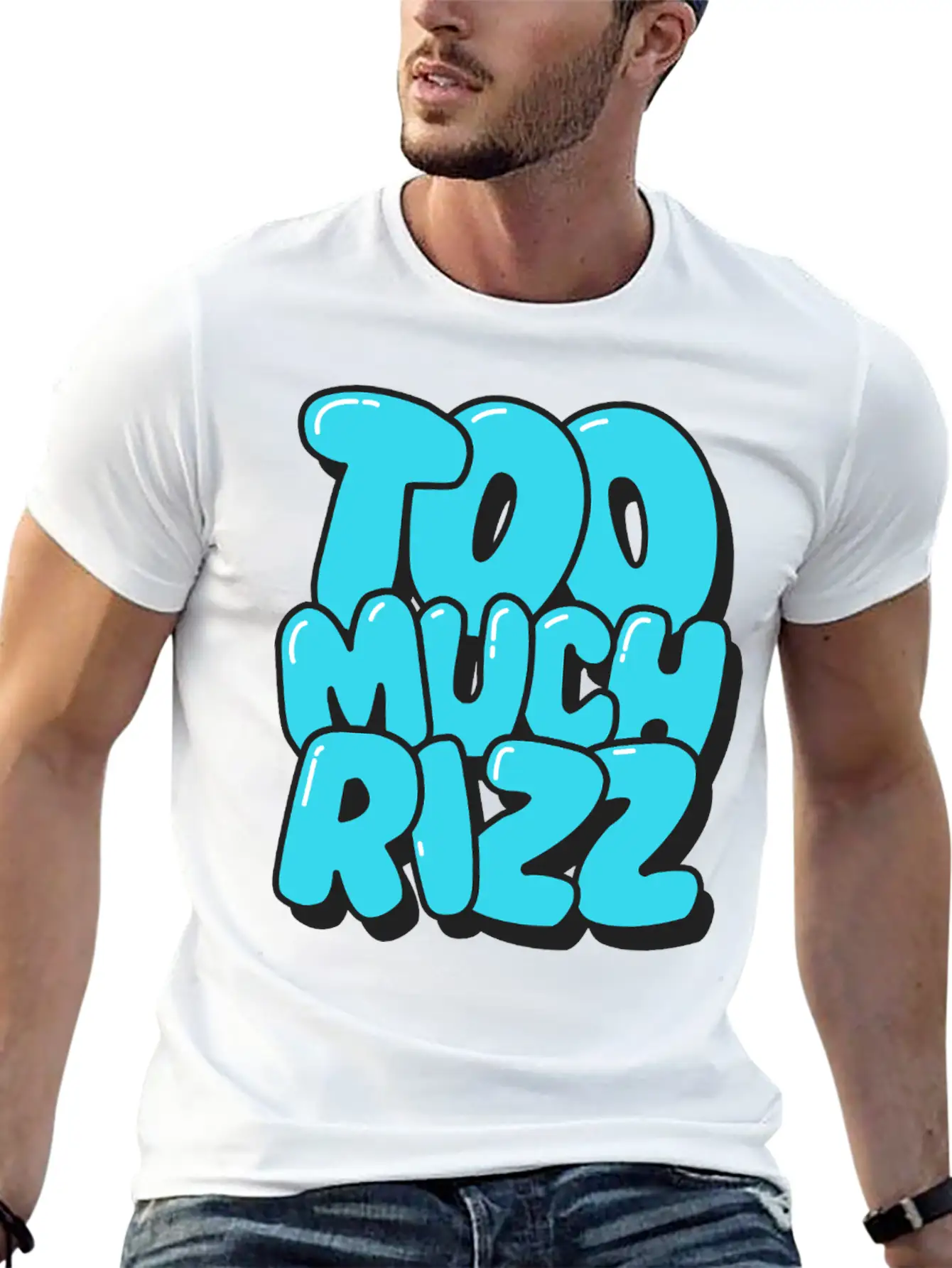 Too Much Rizz ¨C Unstoppable Charm Essential Cotton Tee For Daily Outfits ¨C Unisex Style
