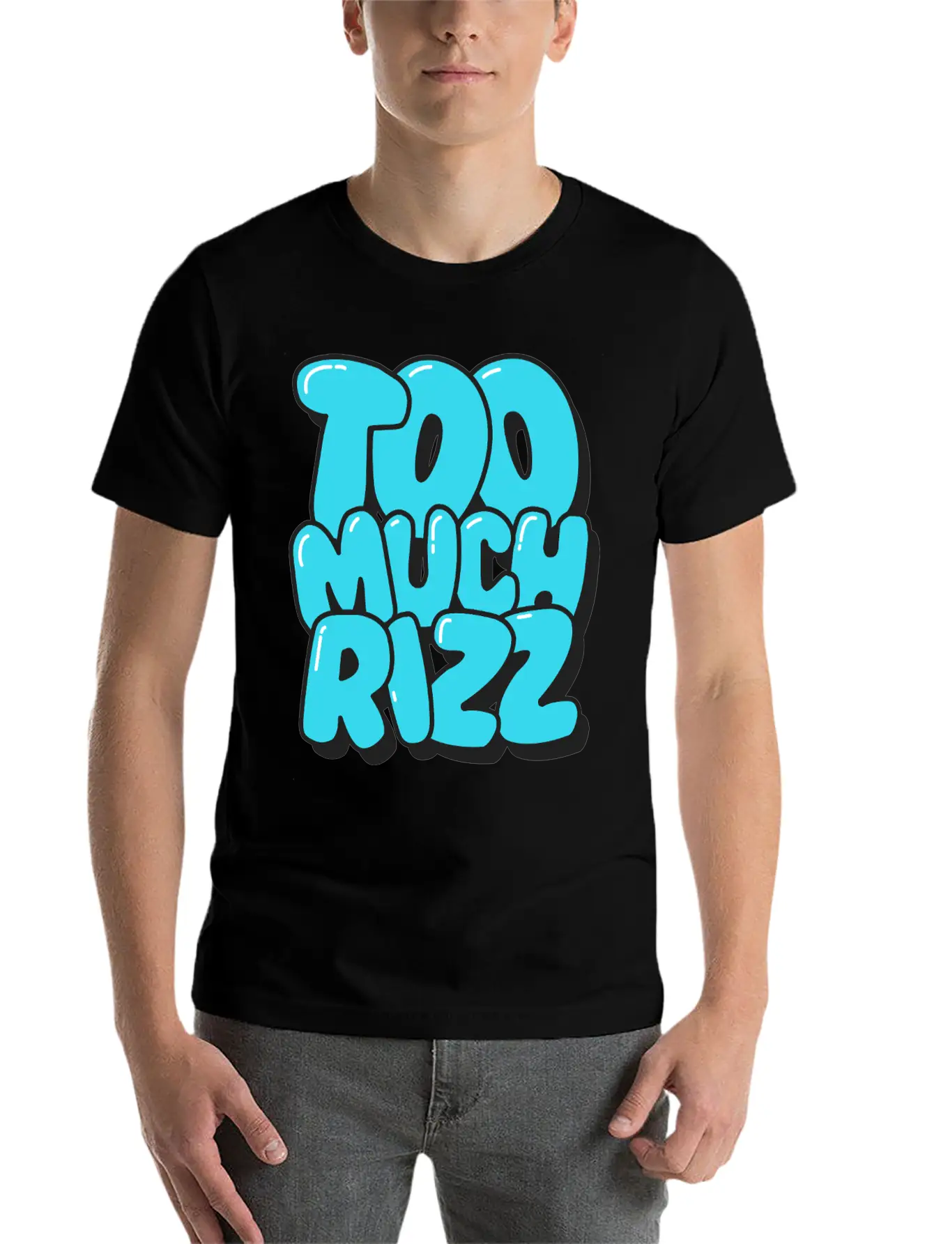 Too Much Rizz ¨C Unstoppable Charm Essential Cotton Tee For Daily Outfits ¨C Unisex Style