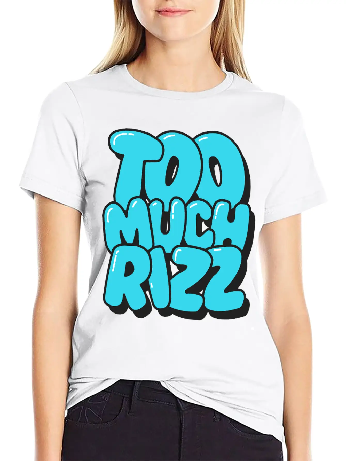 Too Much Rizz ¨C Unstoppable Charm Essential Cotton Tee For Daily Outfits ¨C Unisex Style