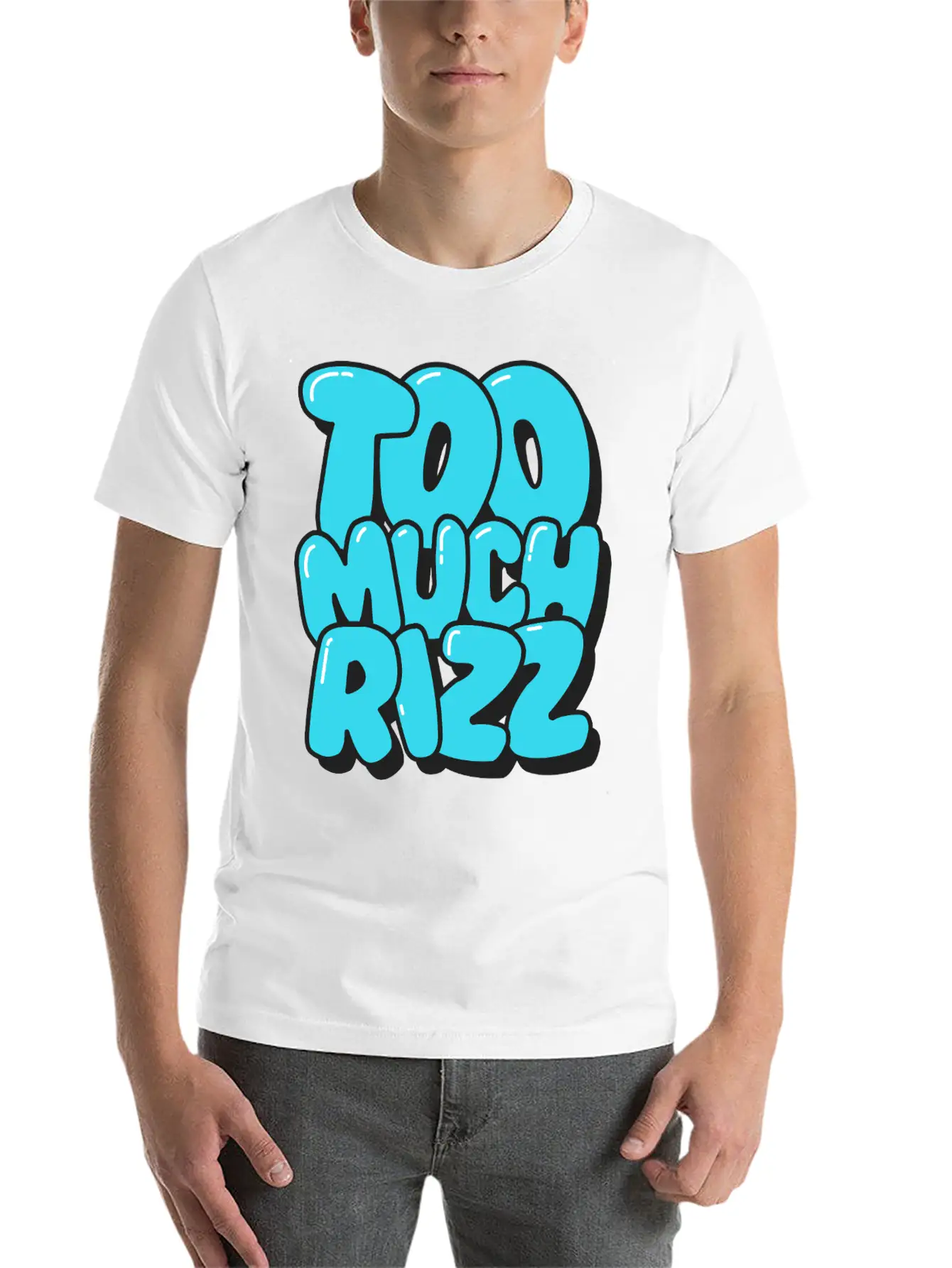 Too Much Rizz ¨C Unstoppable Charm Essential Cotton Tee For Daily Outfits ¨C Unisex Style