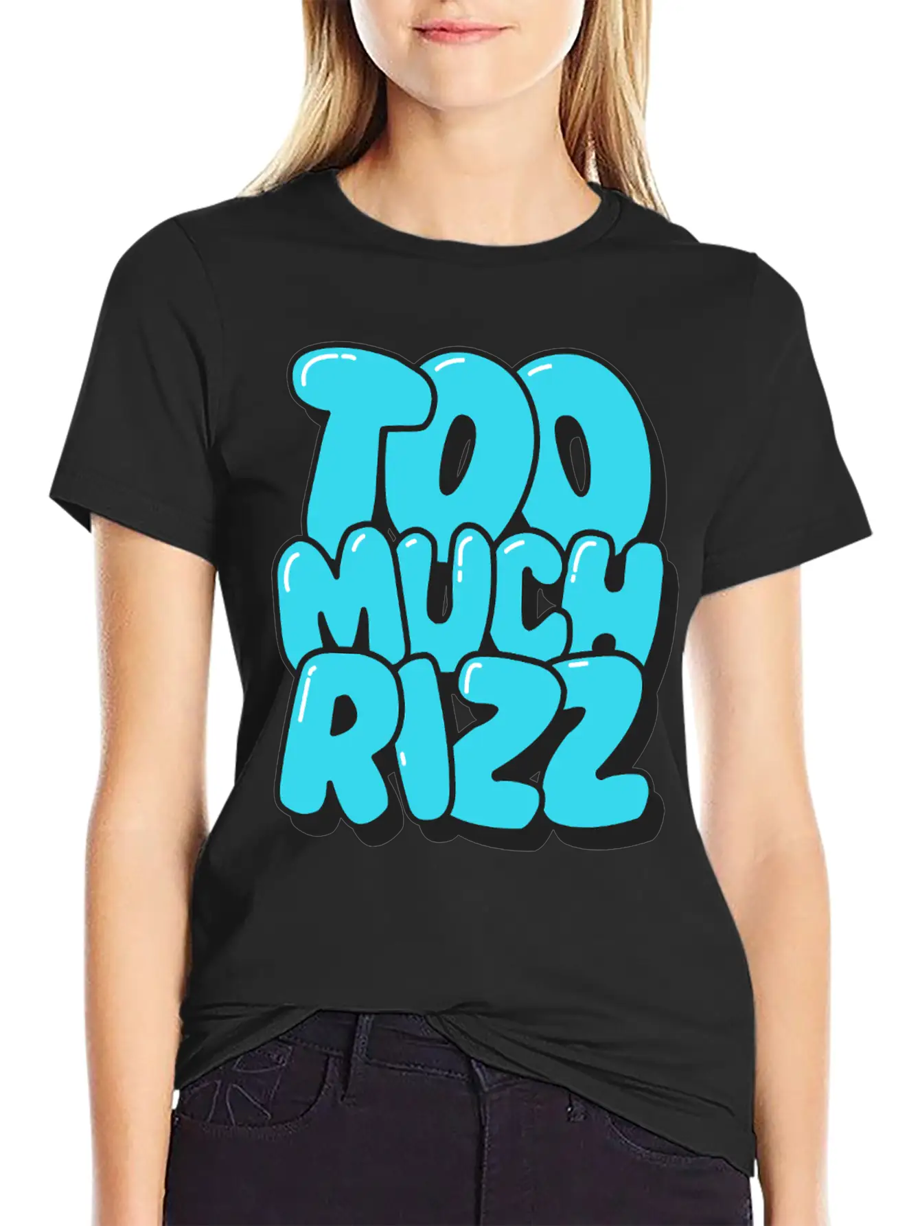 Too Much Rizz ¨C Unstoppable Charm Essential Cotton Tee For Daily Outfits ¨C Unisex Style