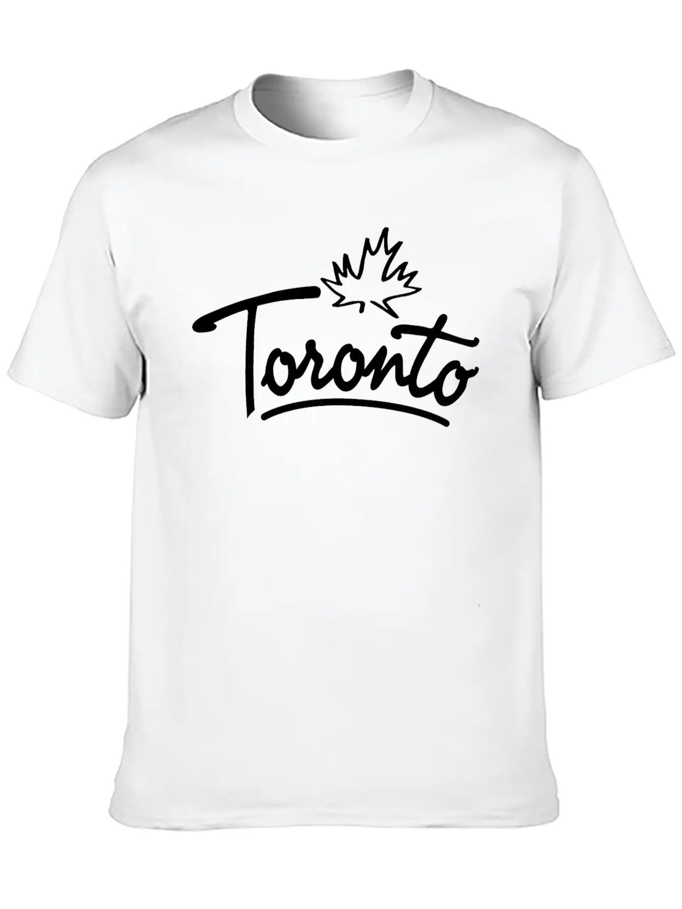 Toronto Leaf Script B Essential Cotton Tee For Daily Outfits ¨C Unisex Style