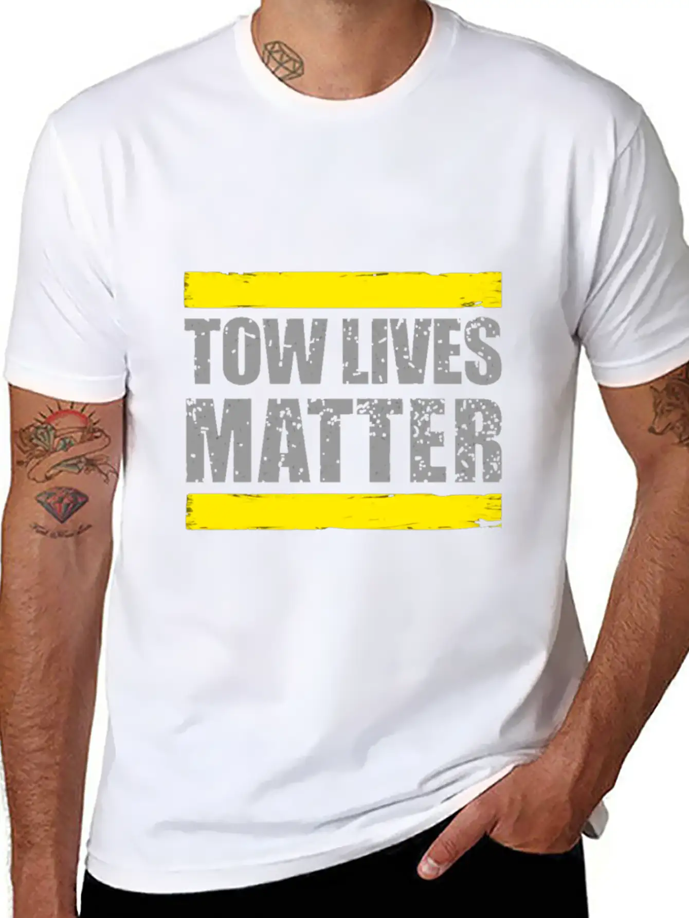 Tow Lives Matter Tow Truck Driver Basic Graphic T-Shirt ¨C Daily Comfort In Soft Cotton