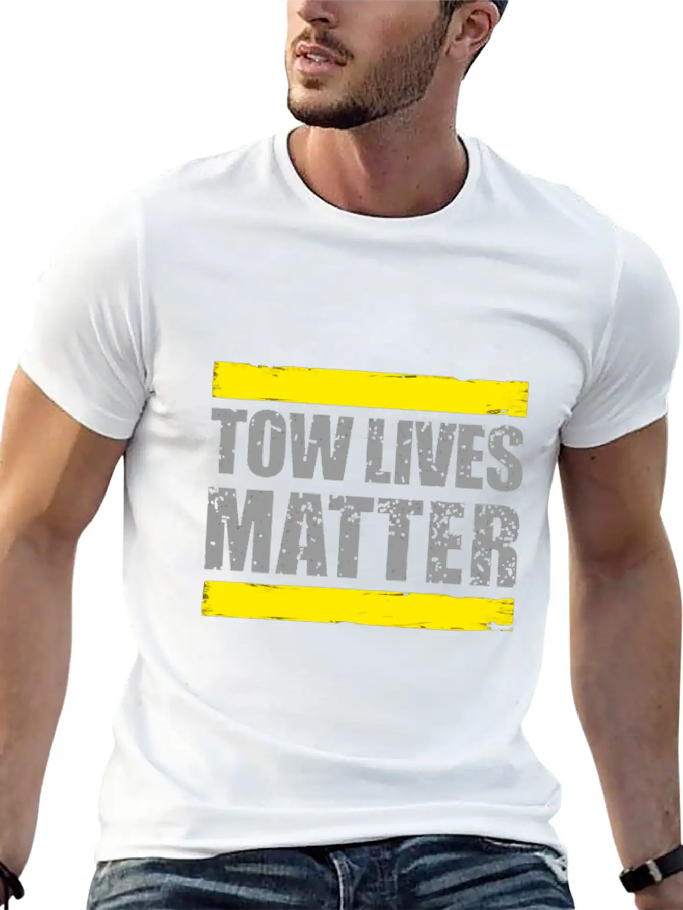 Tow Lives Matter Tow Truck Driver Basic Graphic T-Shirt ¨C Daily Comfort In Soft Cotton