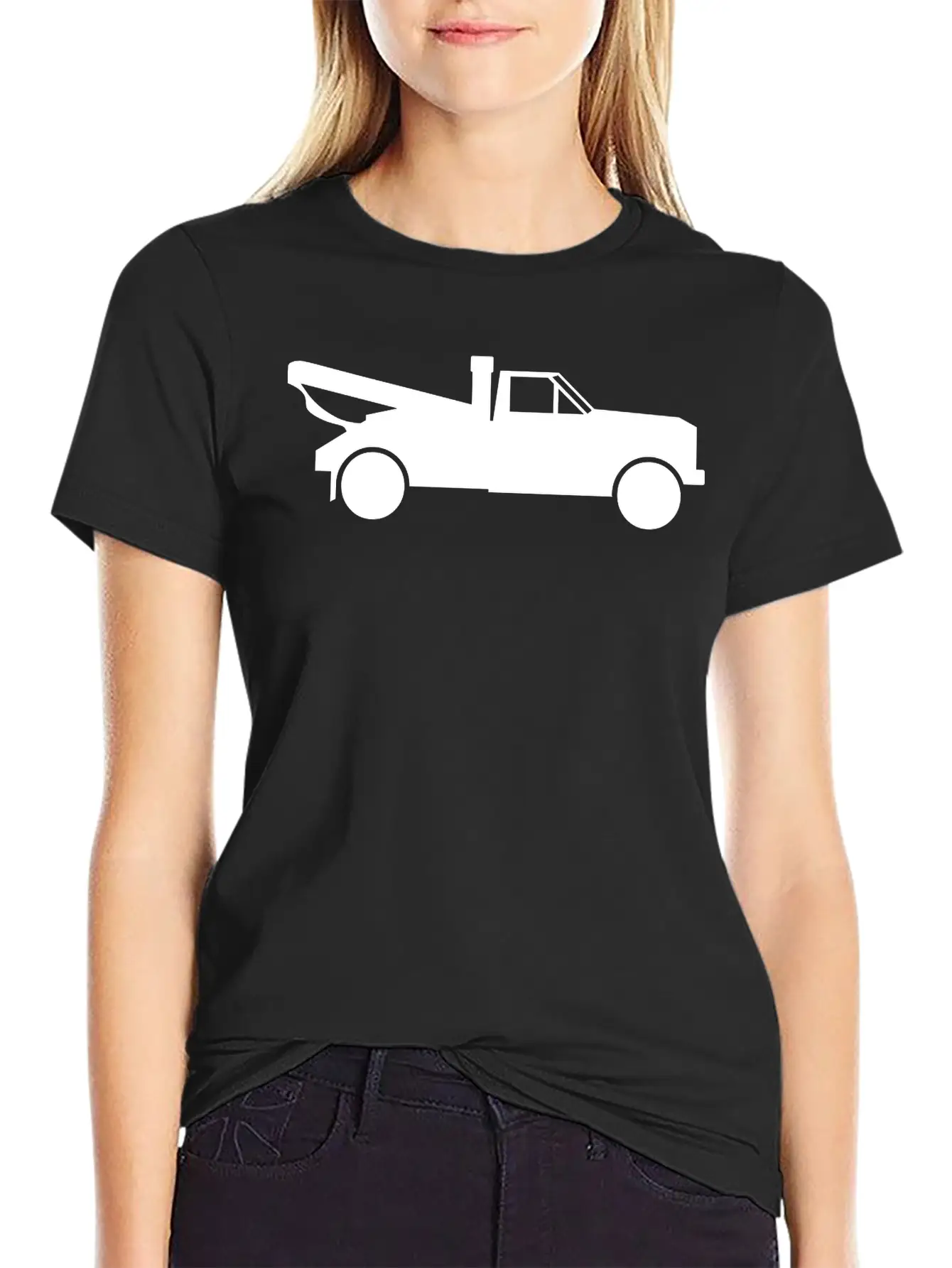 Tow Truck With A Crane Essential Cotton Tee For Daily Outfits ¨C Unisex Style