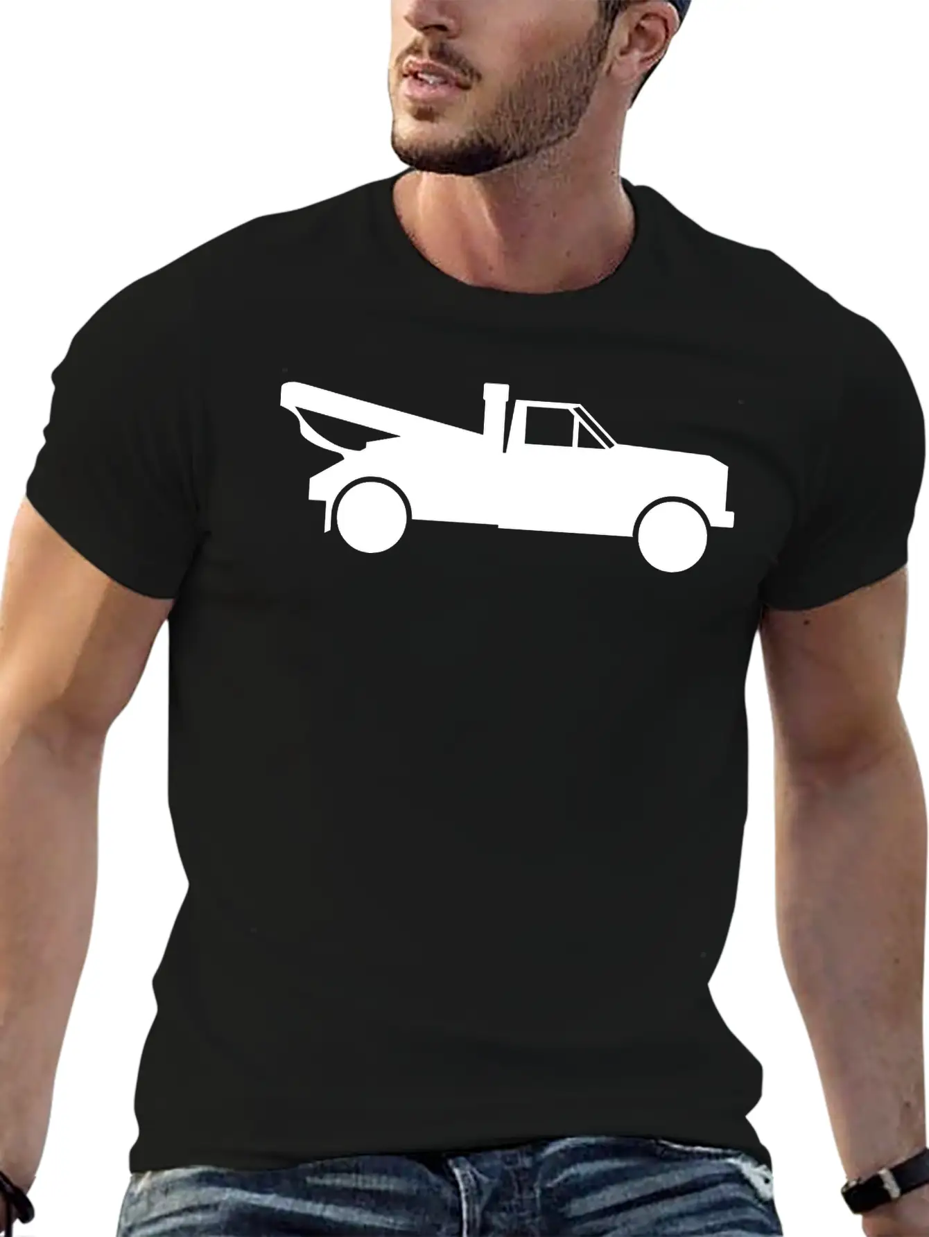 Tow Truck With A Crane Essential Cotton Tee For Daily Outfits ¨C Unisex Style
