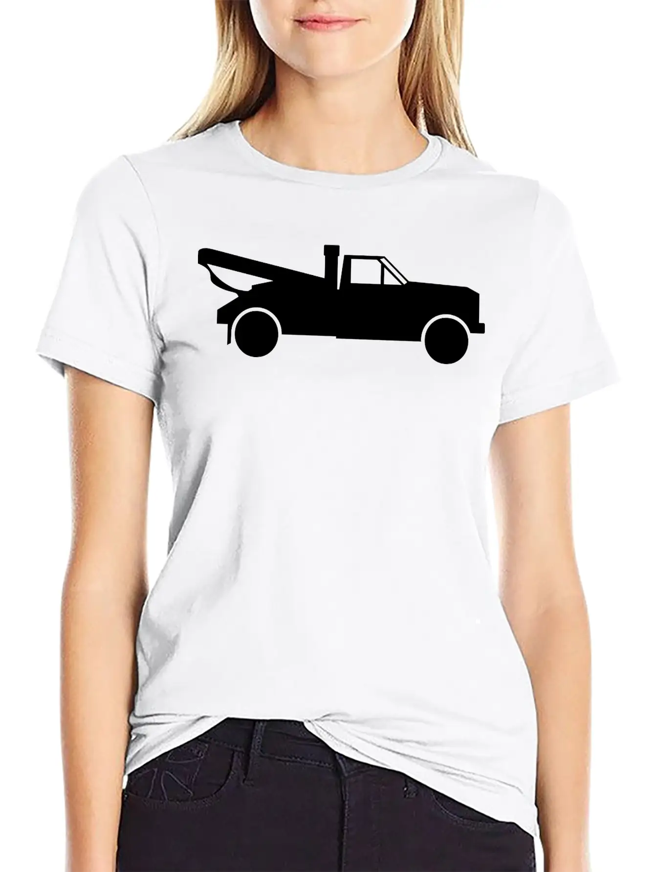Tow Truck With A Crane Essential Cotton Tee For Daily Outfits ¨C Unisex Style