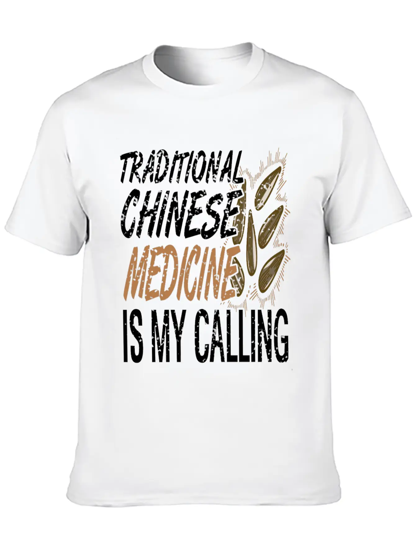 Traditional Chinese Medicine Is Calling Basic Graphic T-Shirt ¨C Daily Comfort In Soft Cotton